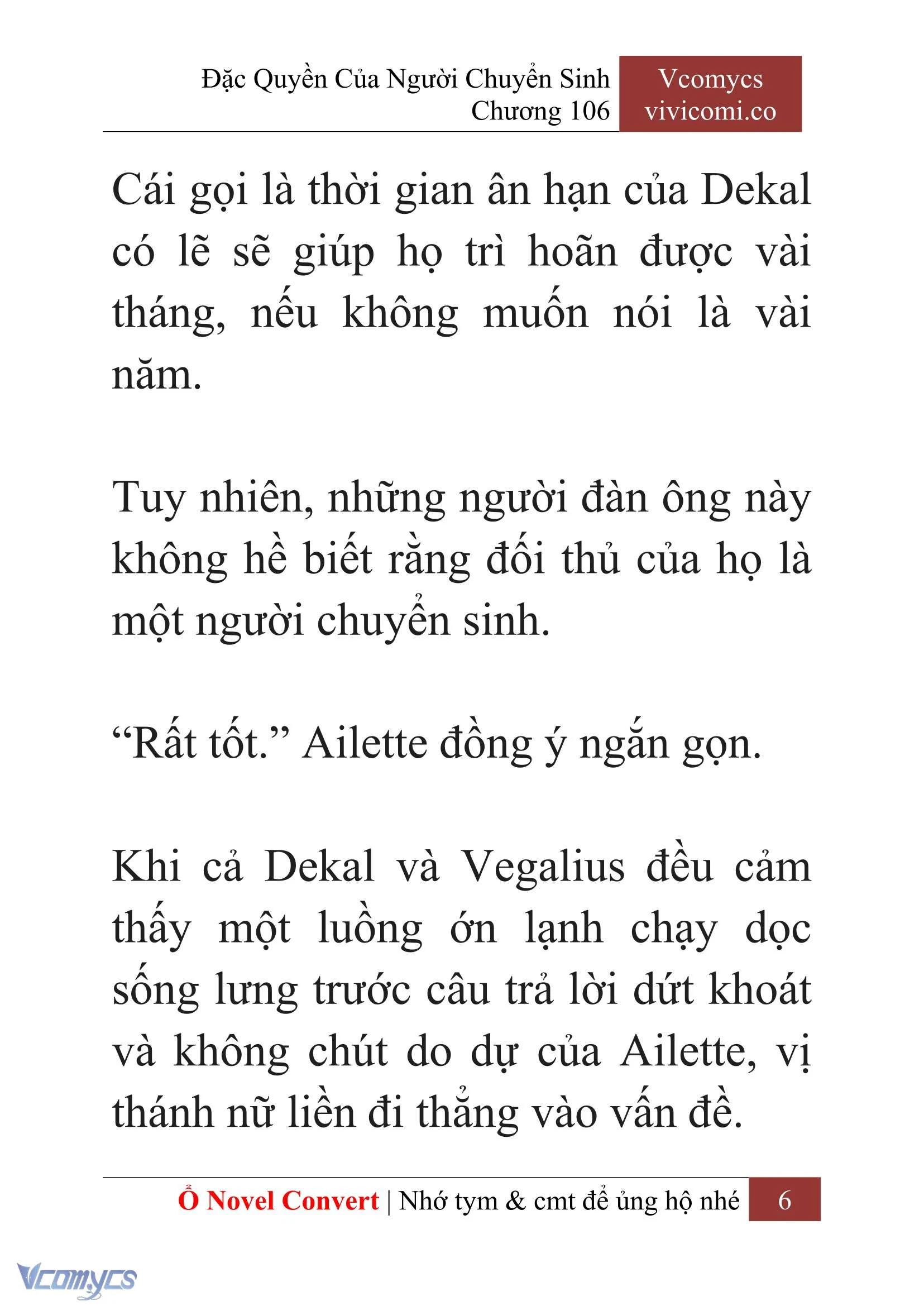 [Novel] Đặc Quyền Của Người Chuyển Sinh Chapter  106 - 8