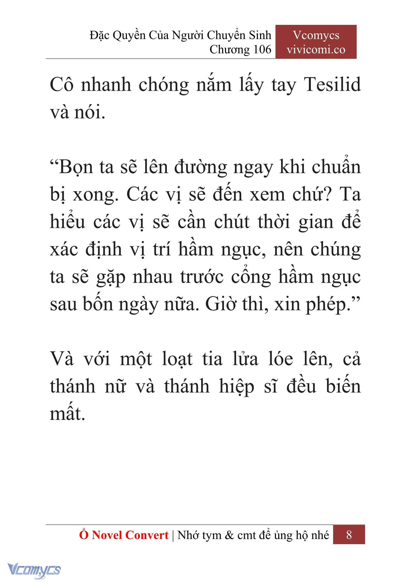 [Novel] Đặc Quyền Của Người Chuyển Sinh Chapter  106 - 10