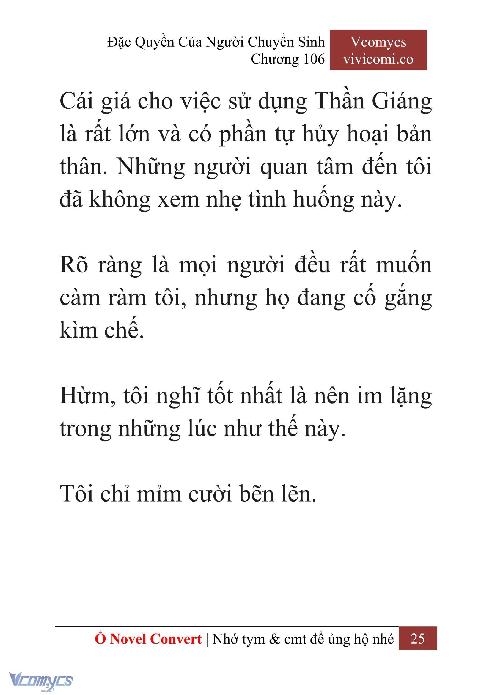 [Novel] Đặc Quyền Của Người Chuyển Sinh Chapter  106 - 27
