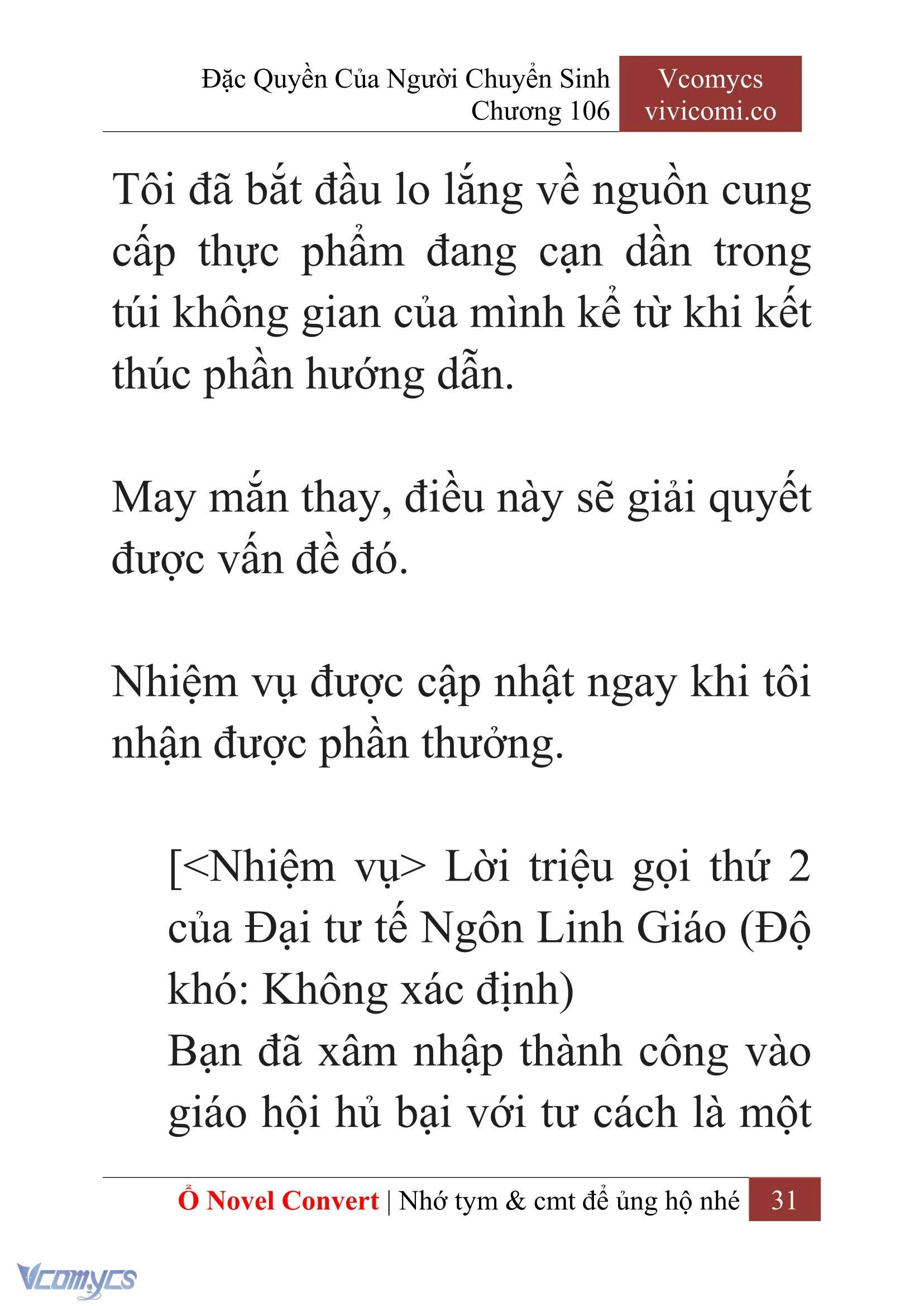 [Novel] Đặc Quyền Của Người Chuyển Sinh Chapter  106 - 33
