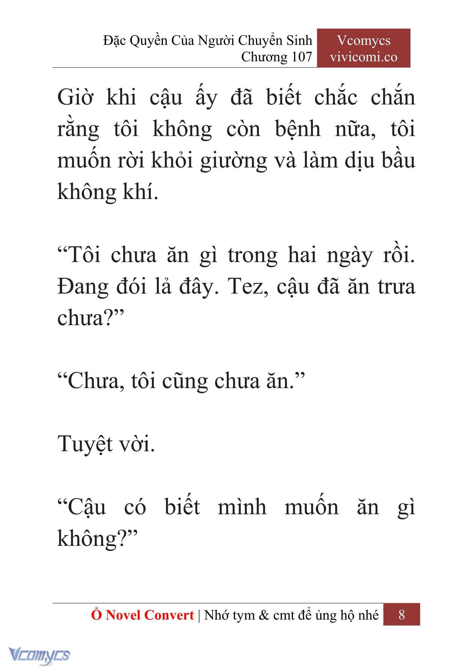 [Novel] Đặc Quyền Của Người Chuyển Sinh Chapter  107 - 10