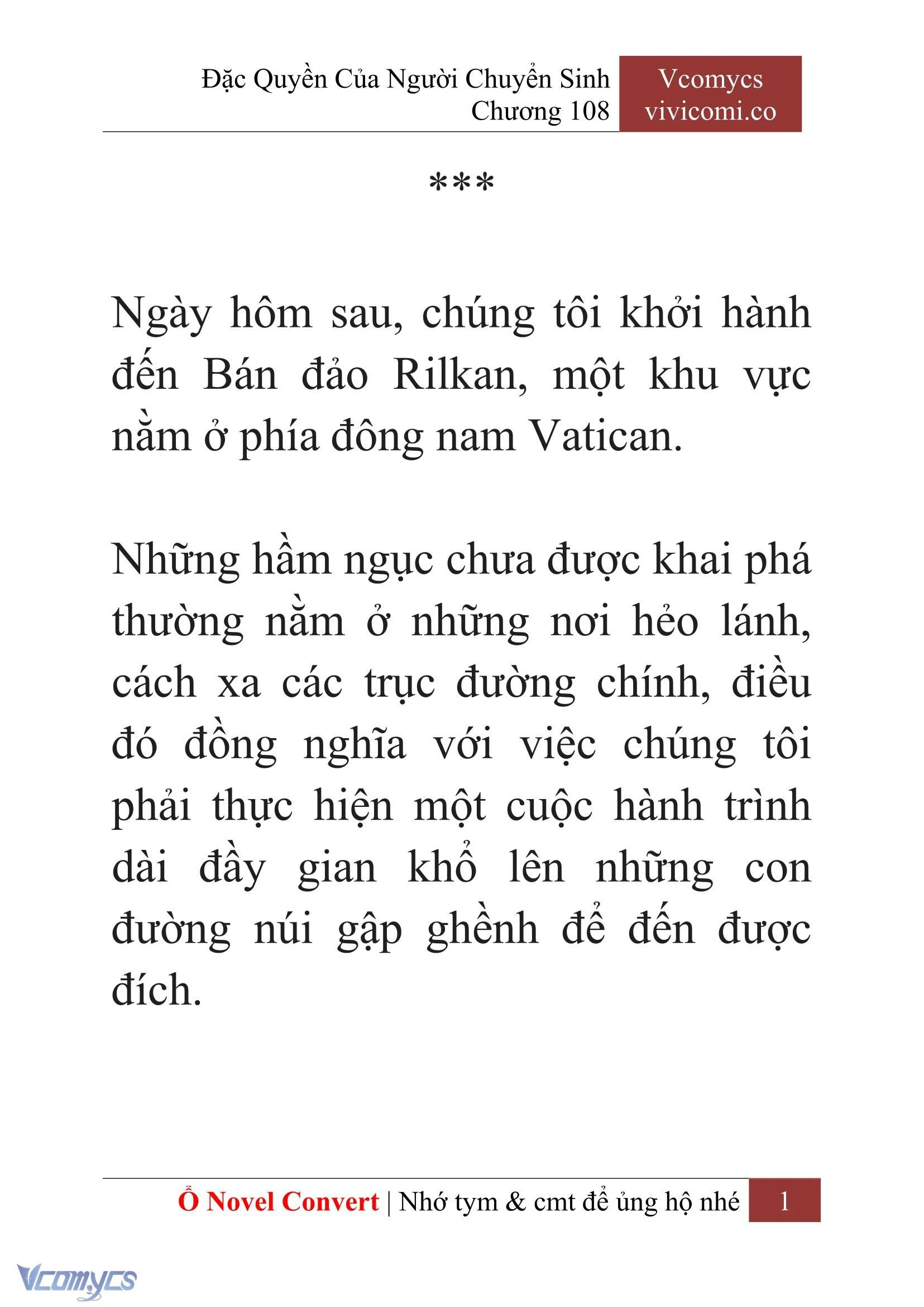 [Novel] Đặc Quyền Của Người Chuyển Sinh Chapter  108 - 3