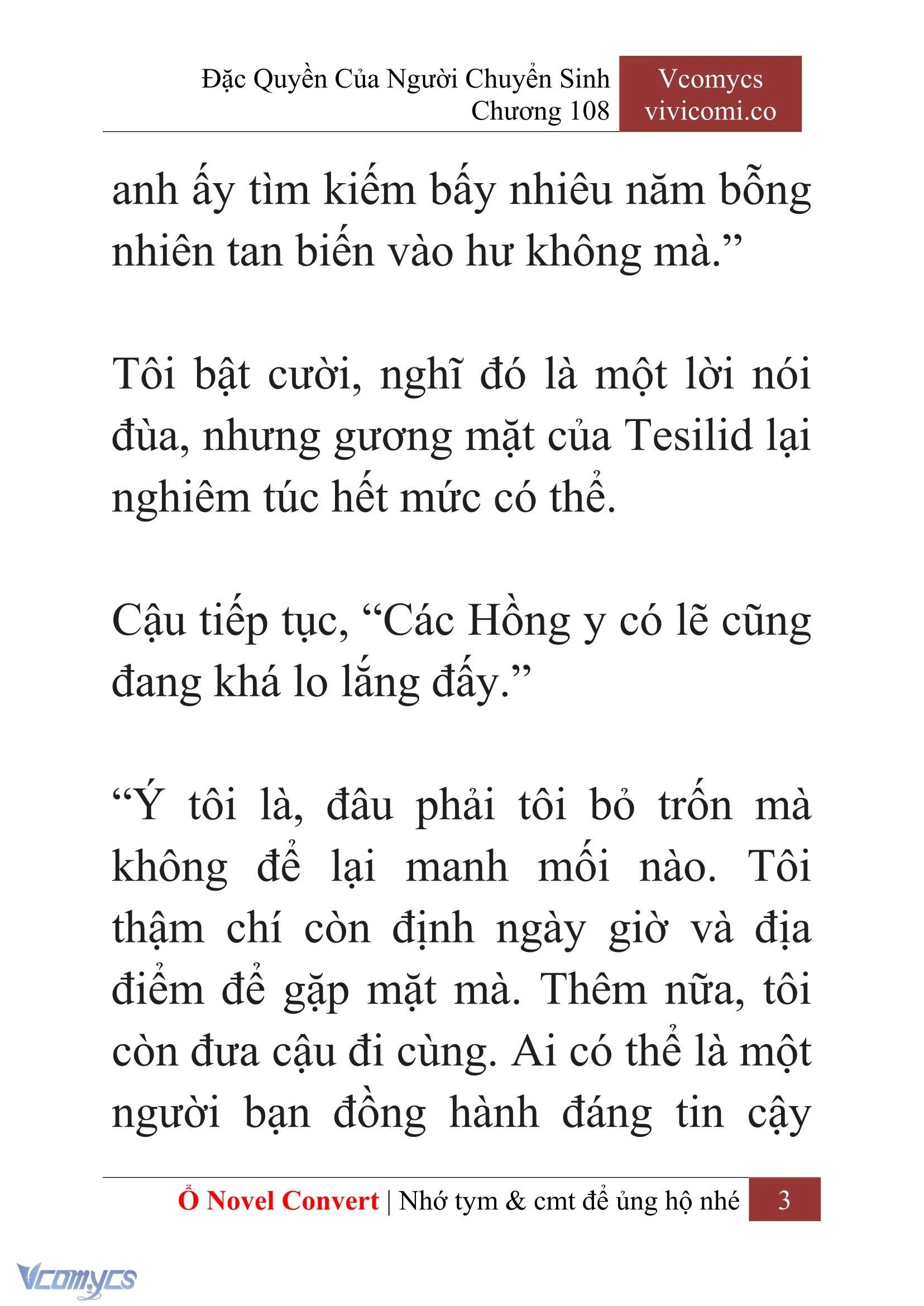 [Novel] Đặc Quyền Của Người Chuyển Sinh Chapter  108 - 5