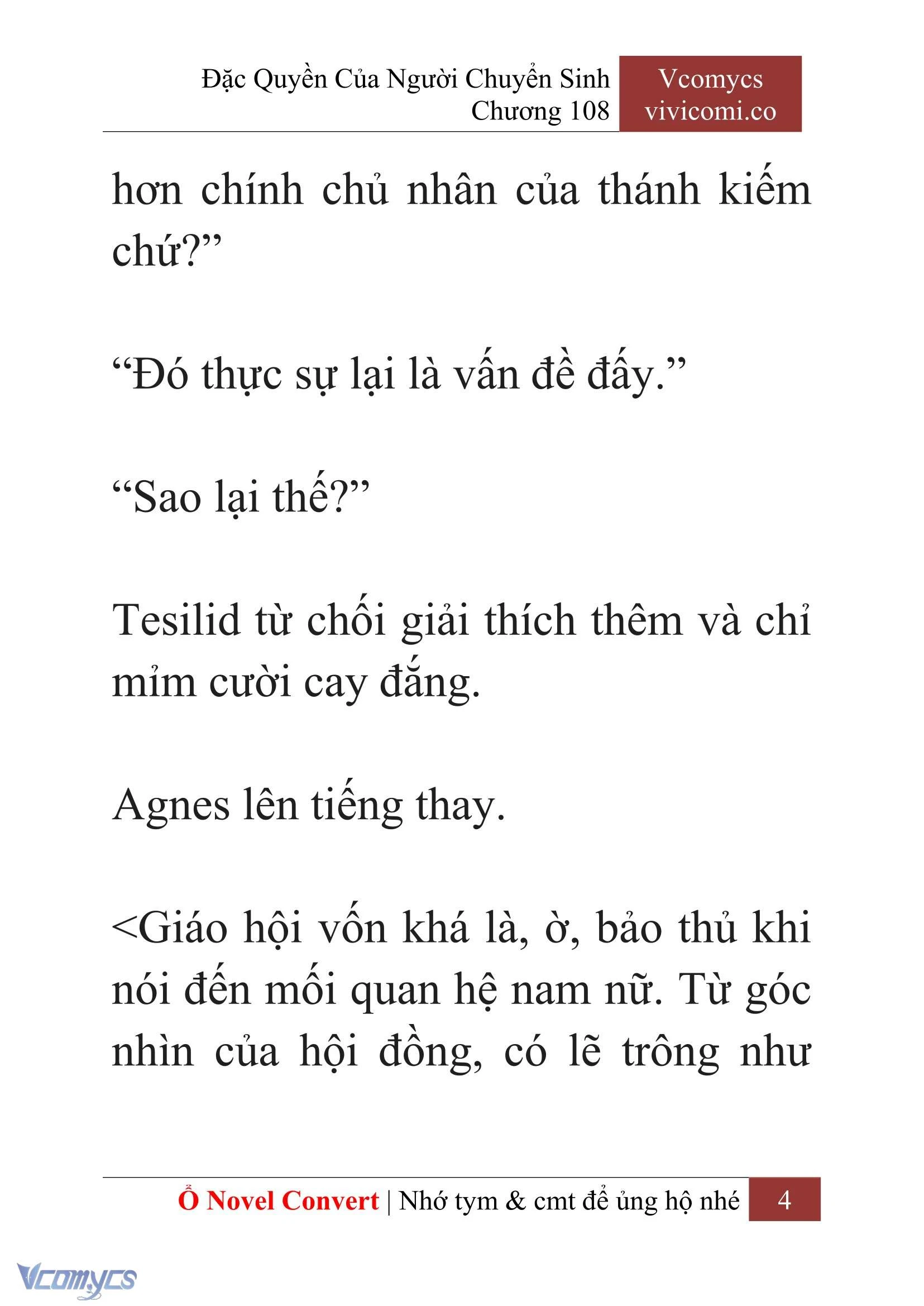 [Novel] Đặc Quyền Của Người Chuyển Sinh Chapter  108 - 6