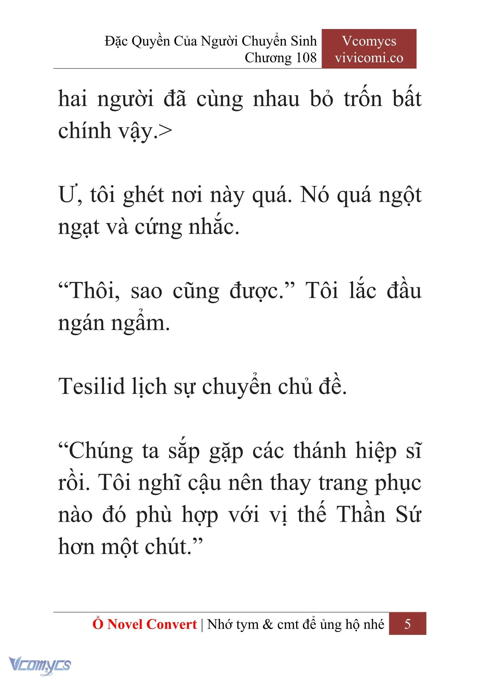 [Novel] Đặc Quyền Của Người Chuyển Sinh Chapter  108 - 7