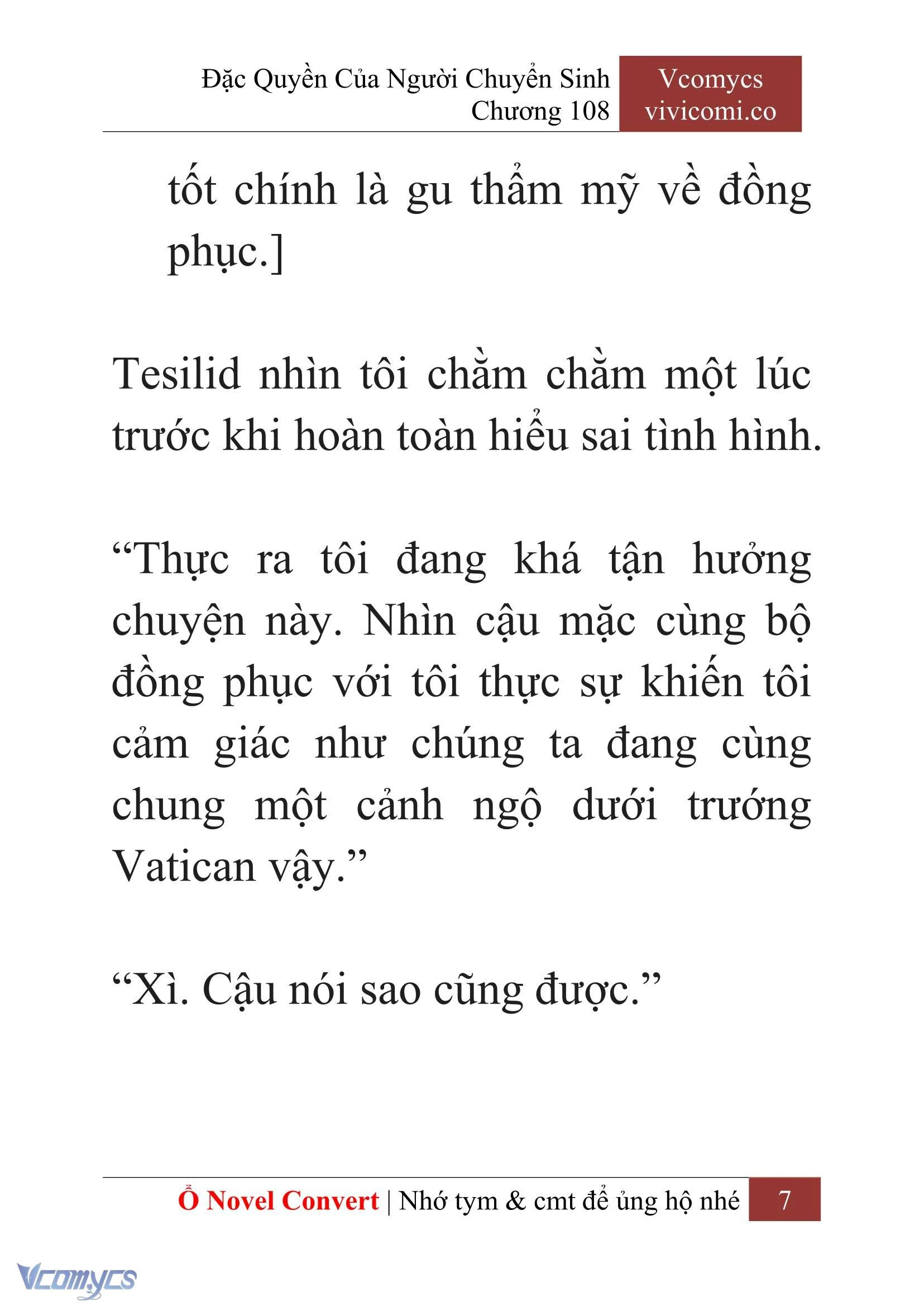 [Novel] Đặc Quyền Của Người Chuyển Sinh Chapter  108 - 9