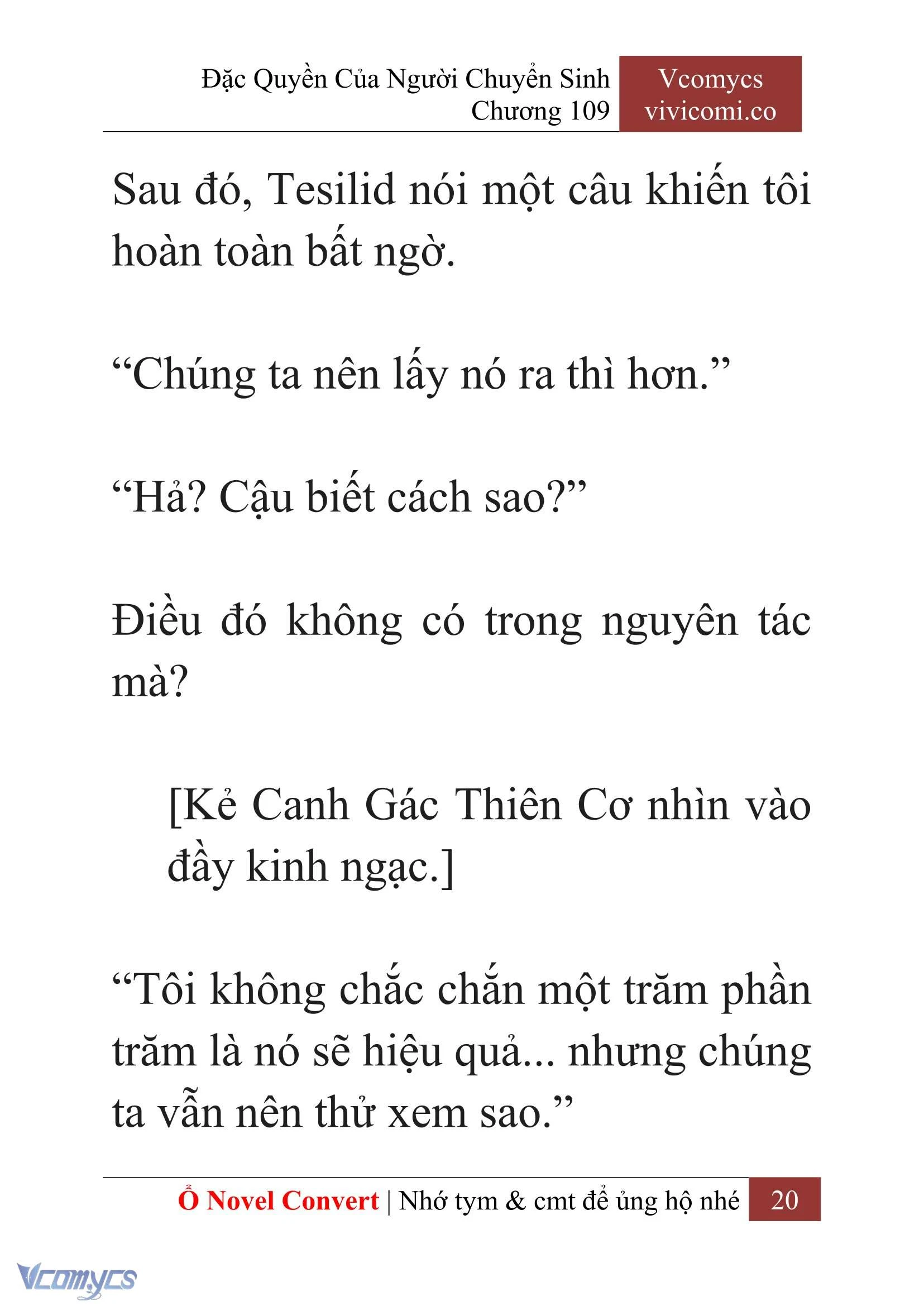 [Novel] Đặc Quyền Của Người Chuyển Sinh Chapter  109 - 22