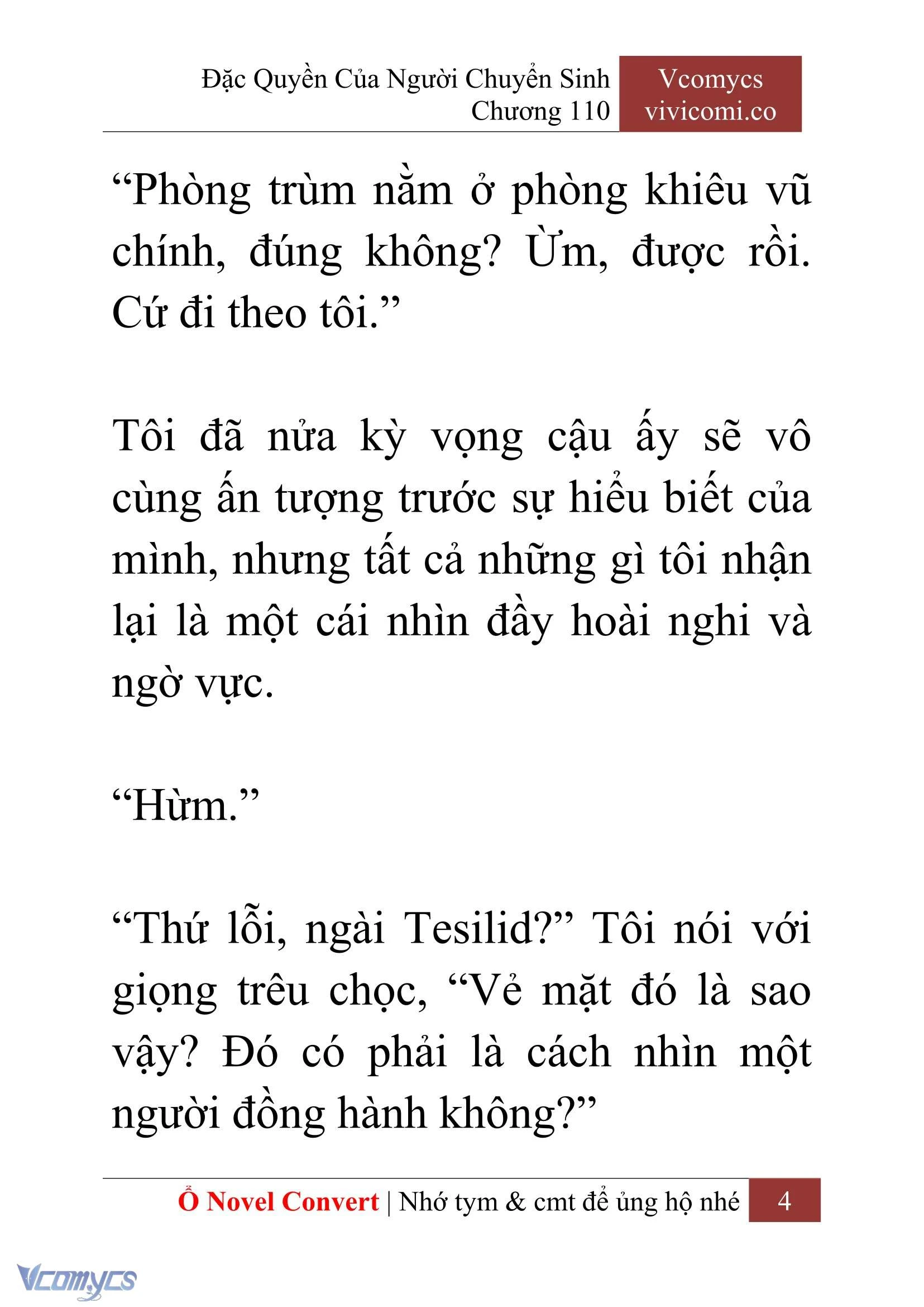 [Novel] Đặc Quyền Của Người Chuyển Sinh Chapter  110 - 6