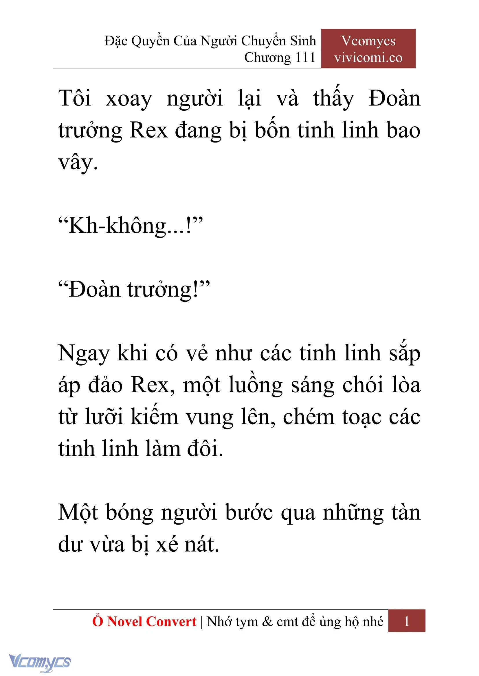 [Novel] Đặc Quyền Của Người Chuyển Sinh Chapter  111 - 3