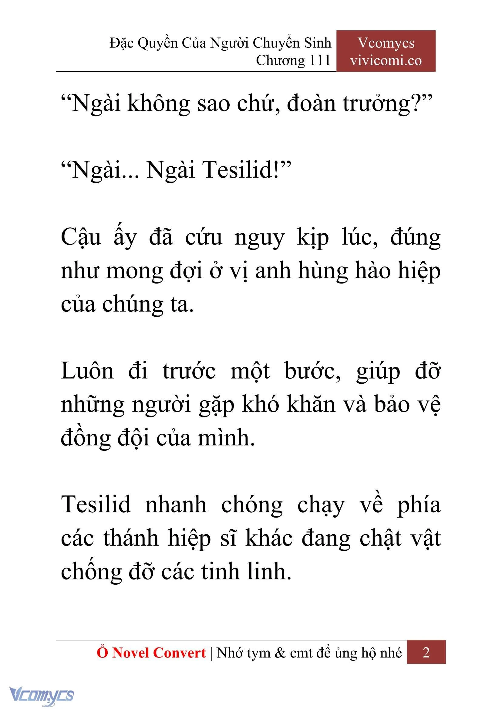 [Novel] Đặc Quyền Của Người Chuyển Sinh Chapter  111 - 4