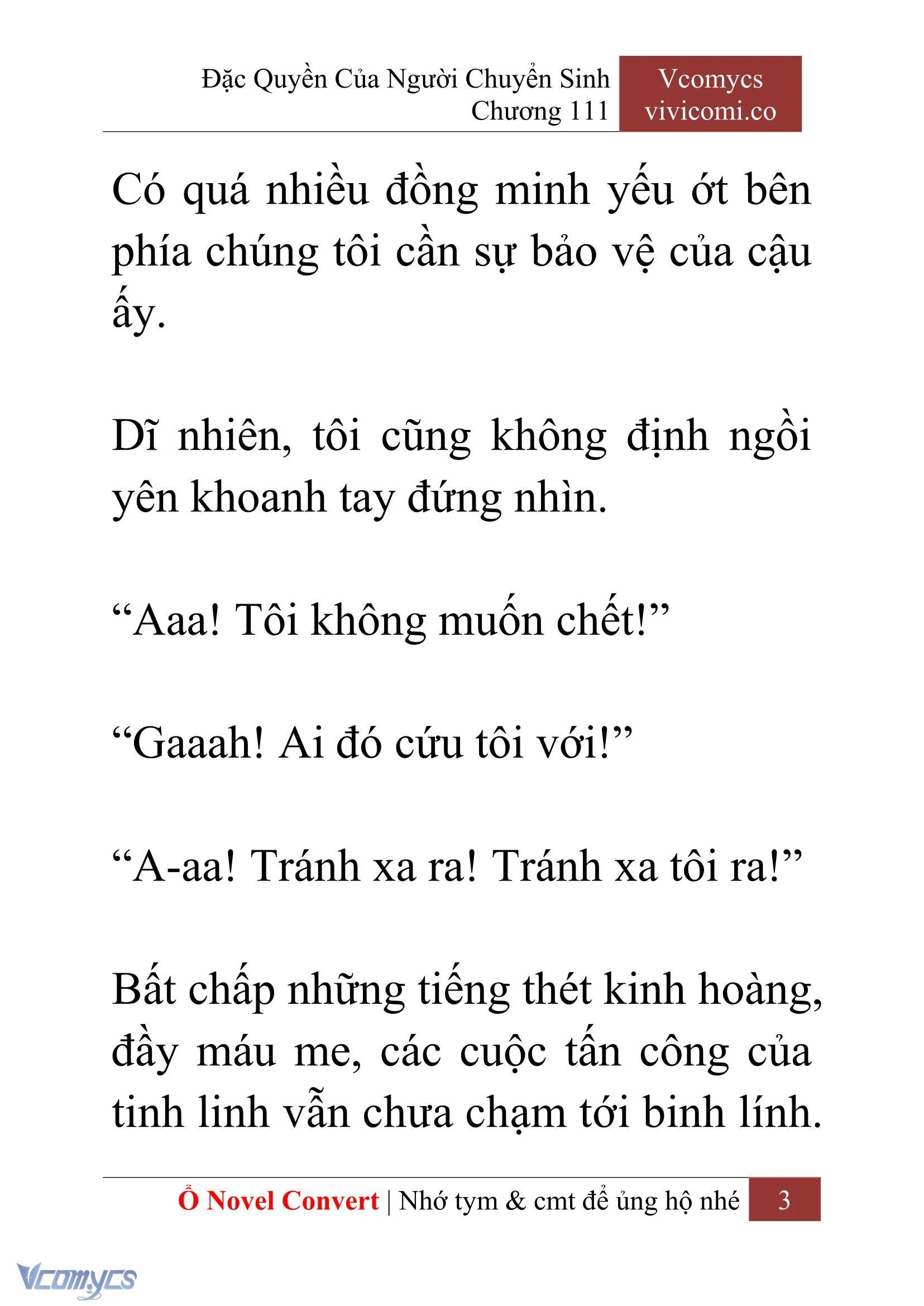 [Novel] Đặc Quyền Của Người Chuyển Sinh Chapter  111 - 5