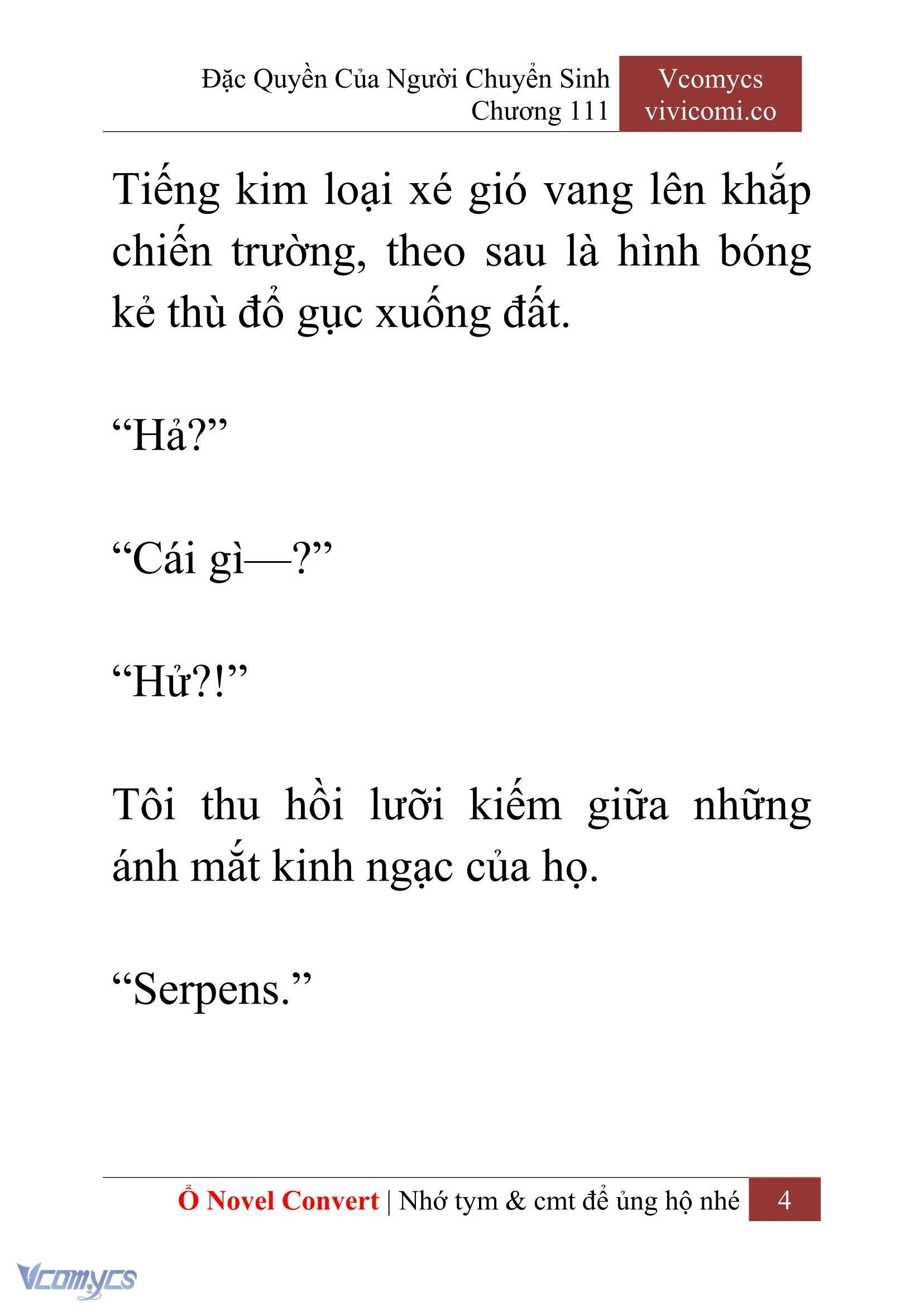 [Novel] Đặc Quyền Của Người Chuyển Sinh Chapter  111 - 6