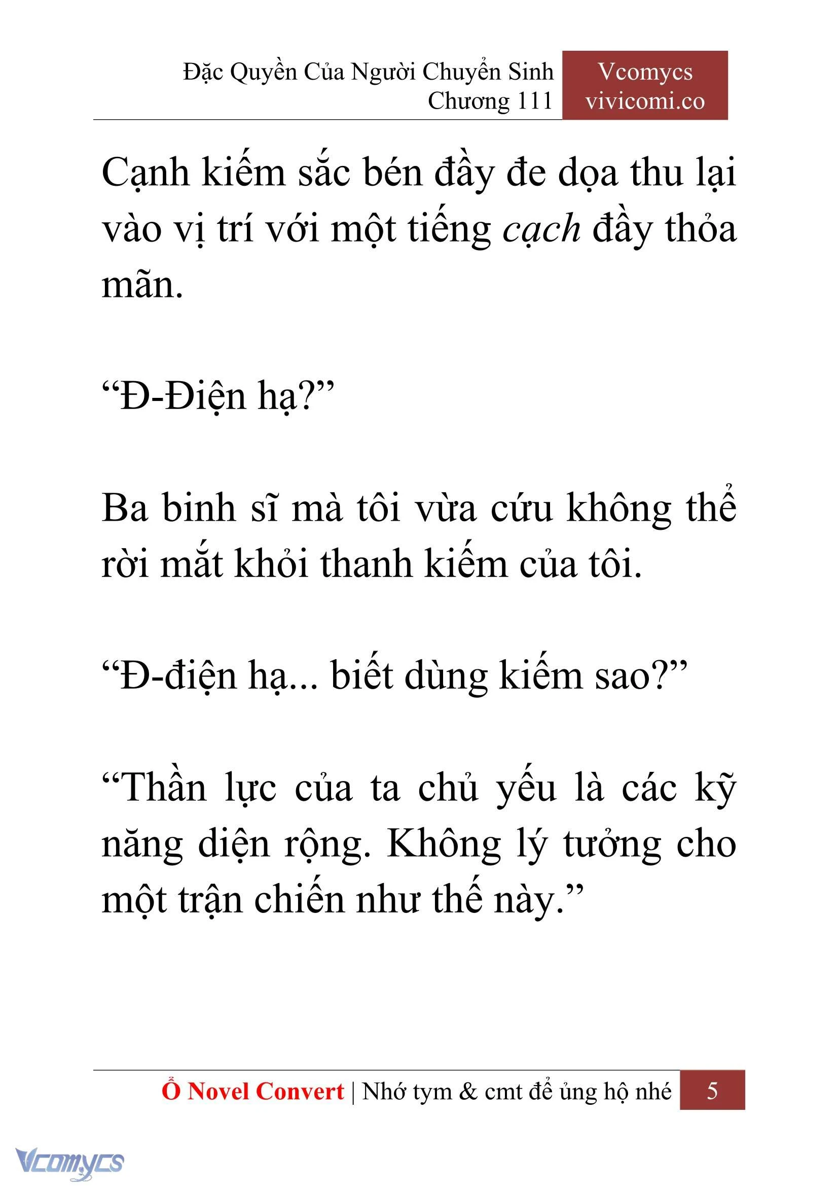 [Novel] Đặc Quyền Của Người Chuyển Sinh Chapter  111 - 7