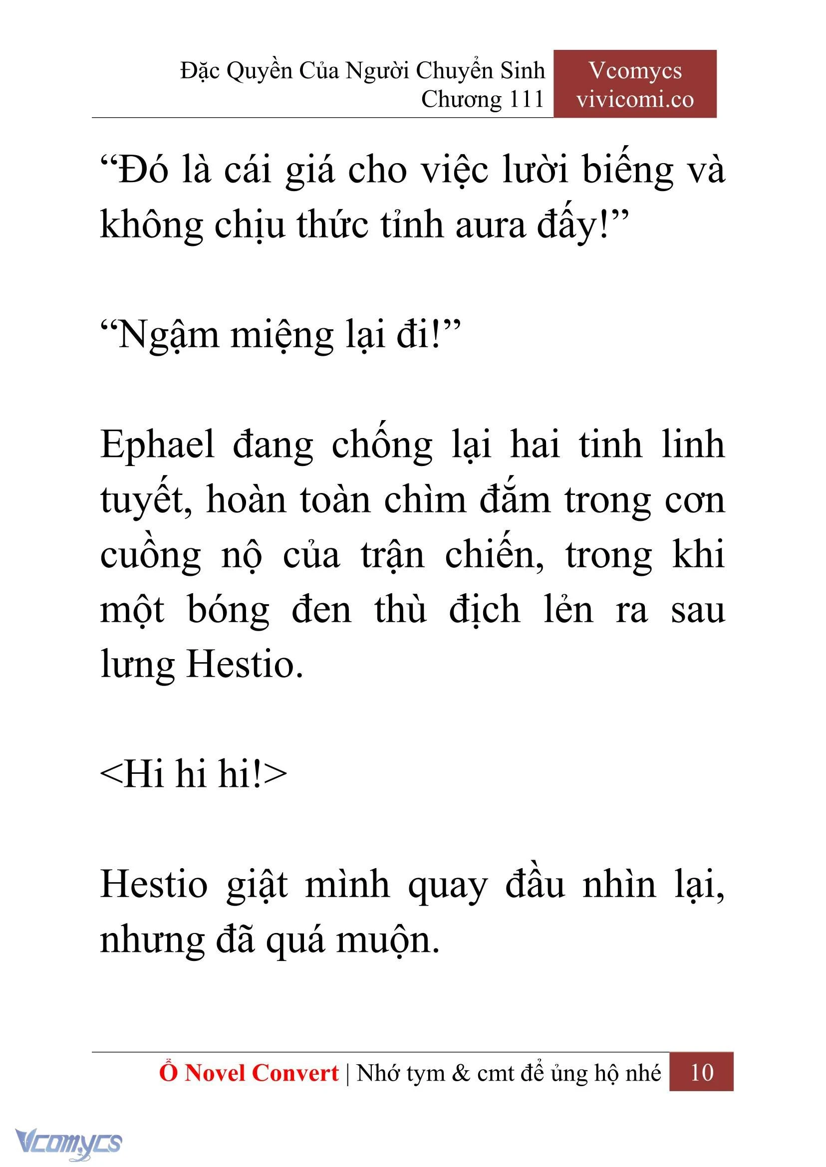 [Novel] Đặc Quyền Của Người Chuyển Sinh Chapter  111 - 12