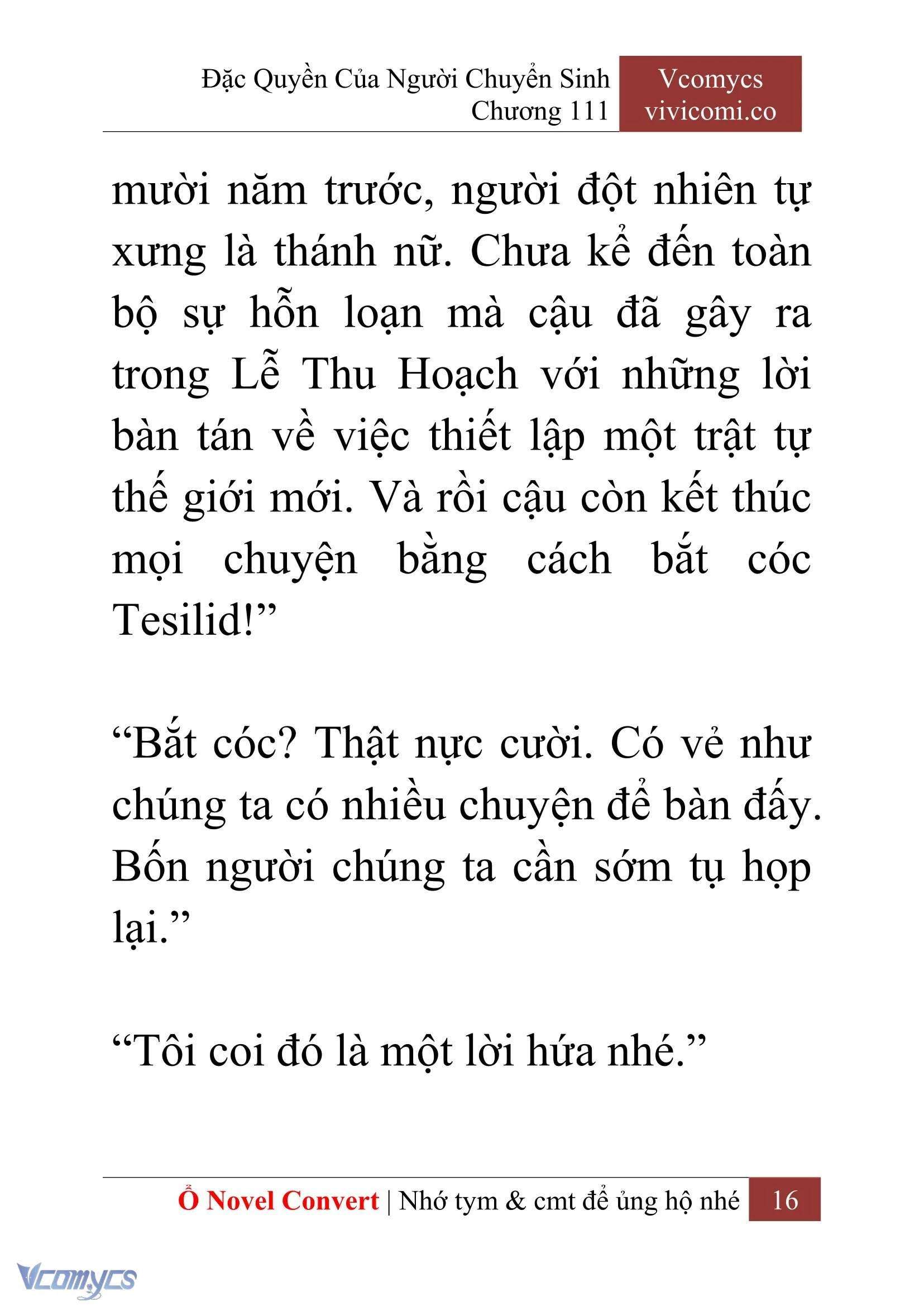 [Novel] Đặc Quyền Của Người Chuyển Sinh Chapter  111 - 18