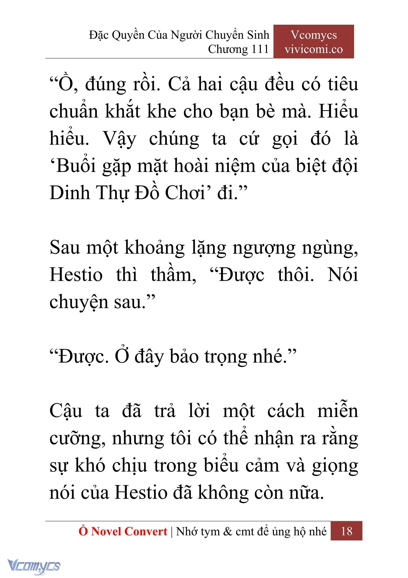 [Novel] Đặc Quyền Của Người Chuyển Sinh Chapter  111 - 20