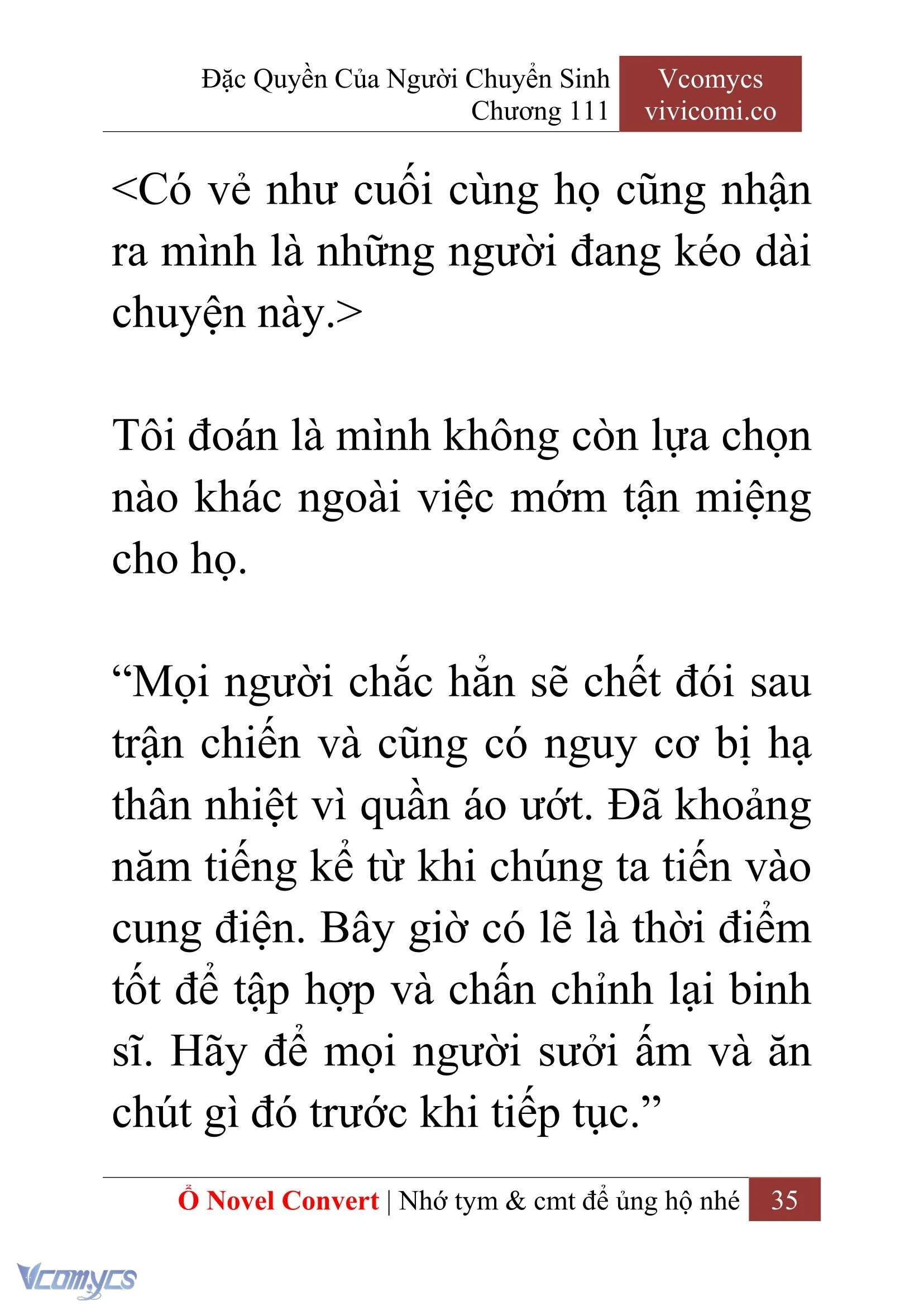 [Novel] Đặc Quyền Của Người Chuyển Sinh Chapter  111 - 37