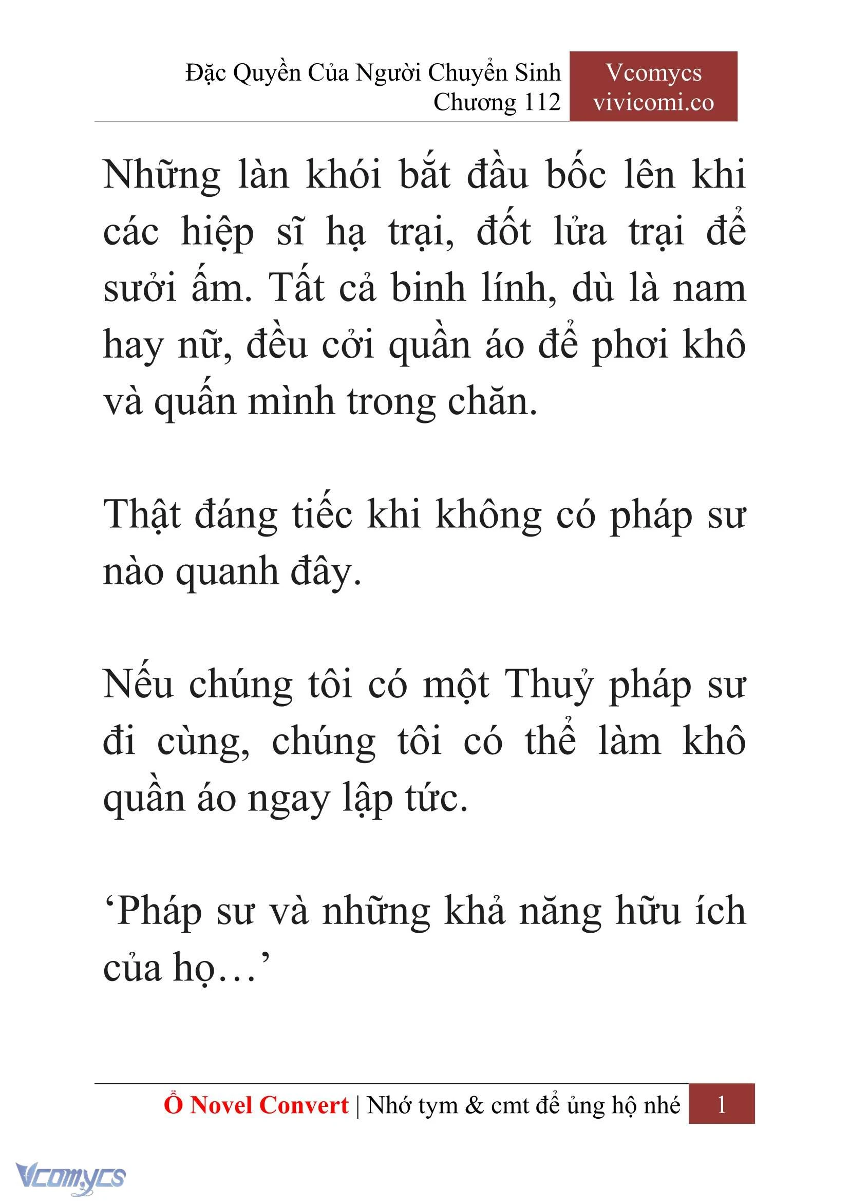 [Novel] Đặc Quyền Của Người Chuyển Sinh Chapter  112 - 3