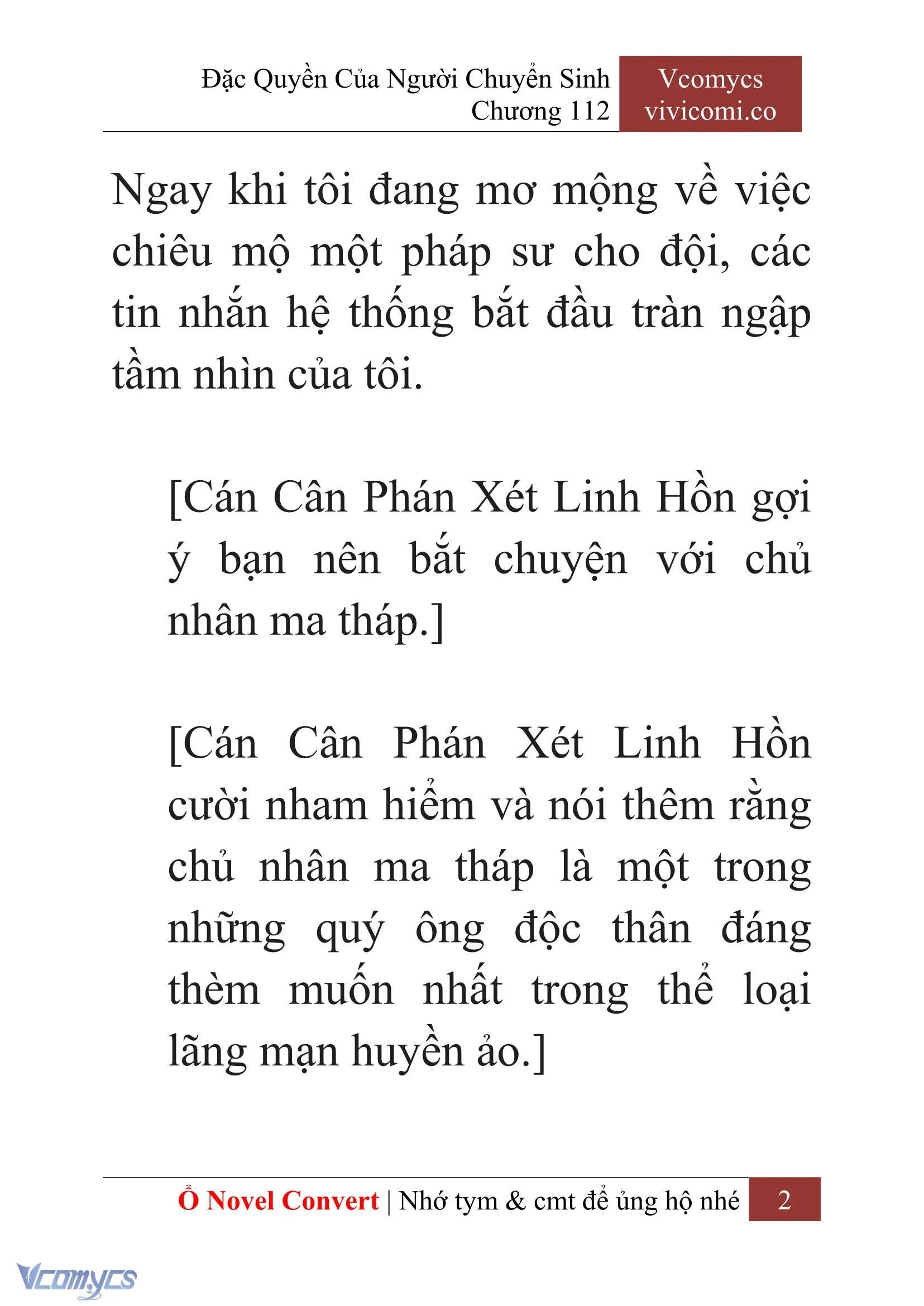 [Novel] Đặc Quyền Của Người Chuyển Sinh Chapter  112 - 4