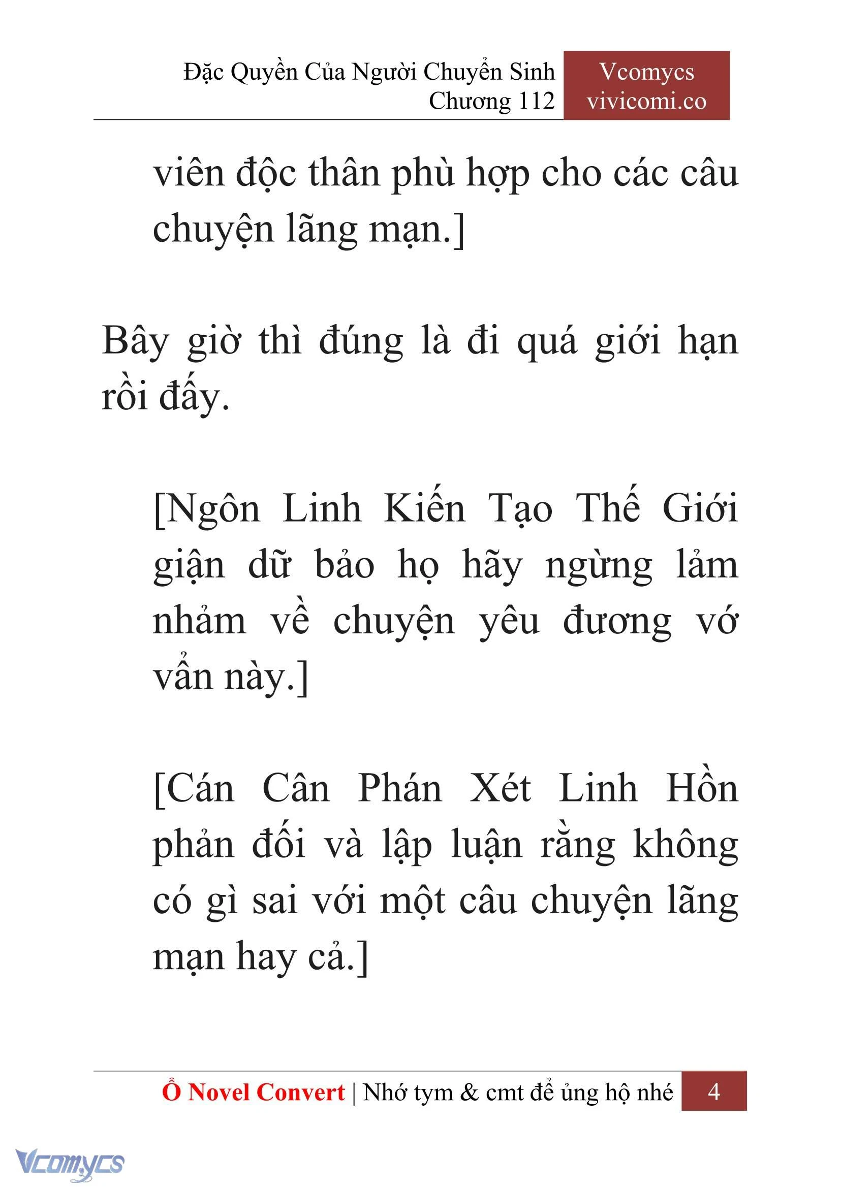 [Novel] Đặc Quyền Của Người Chuyển Sinh Chapter  112 - 6