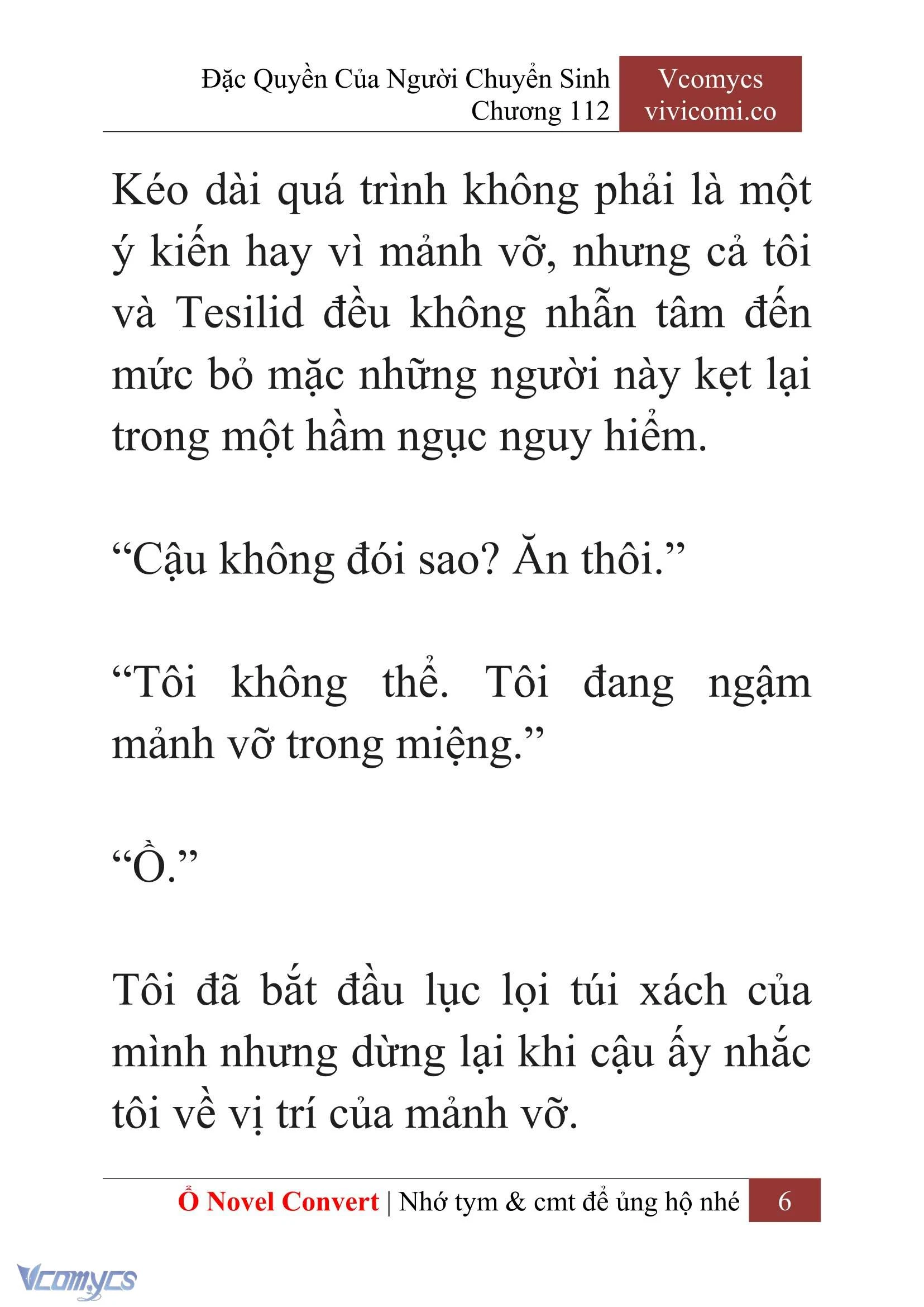 [Novel] Đặc Quyền Của Người Chuyển Sinh Chapter  112 - 8