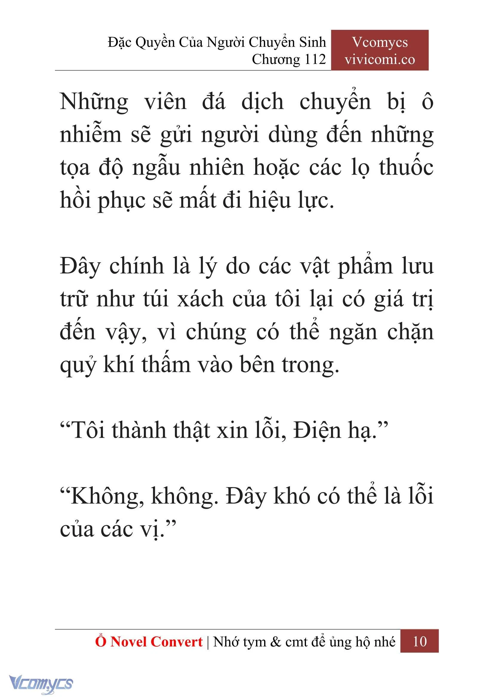 [Novel] Đặc Quyền Của Người Chuyển Sinh Chapter  112 - 12