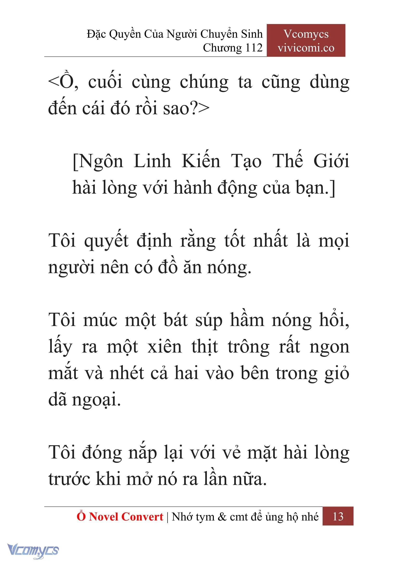 [Novel] Đặc Quyền Của Người Chuyển Sinh Chapter  112 - 15