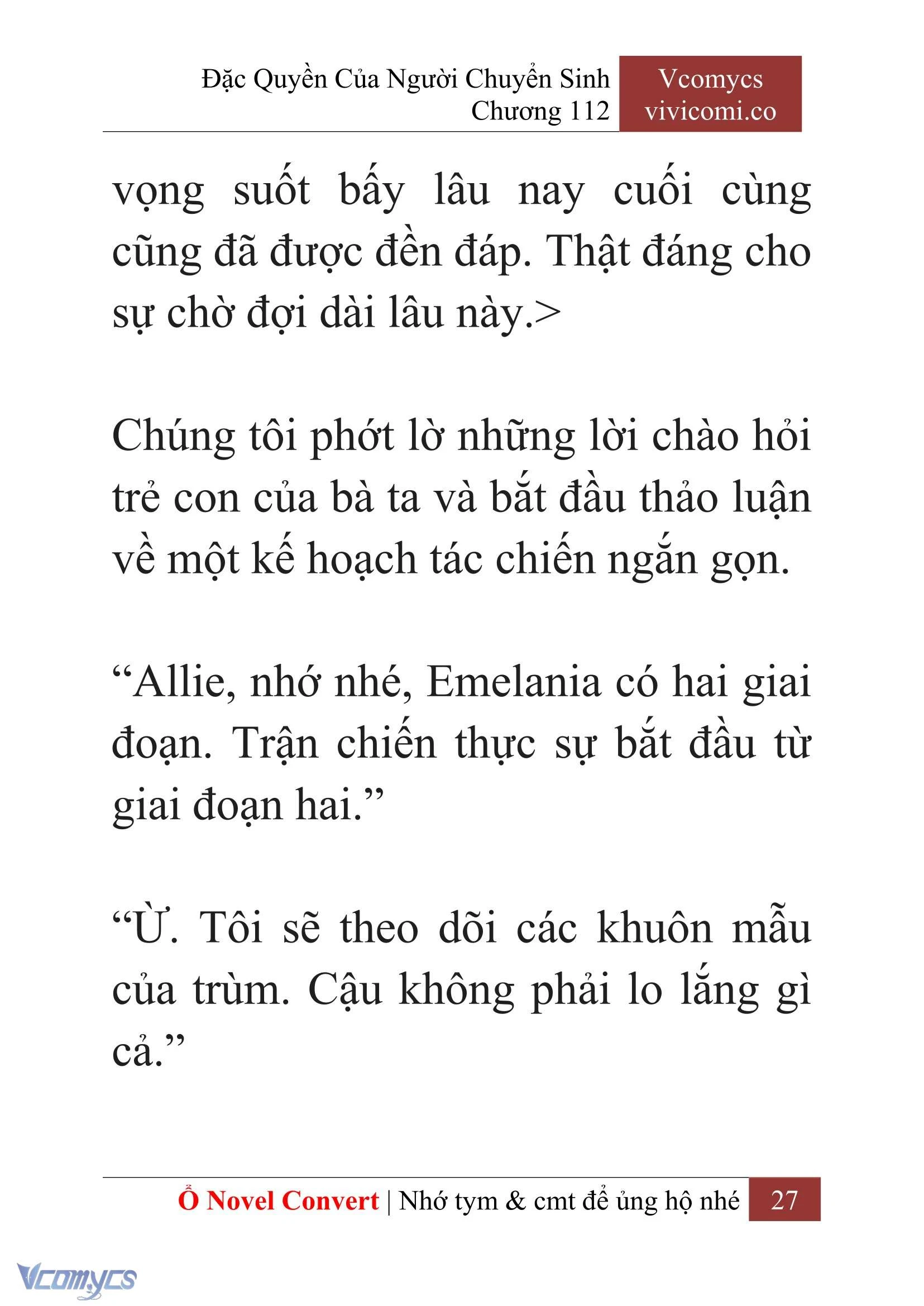 [Novel] Đặc Quyền Của Người Chuyển Sinh Chapter  112 - 29