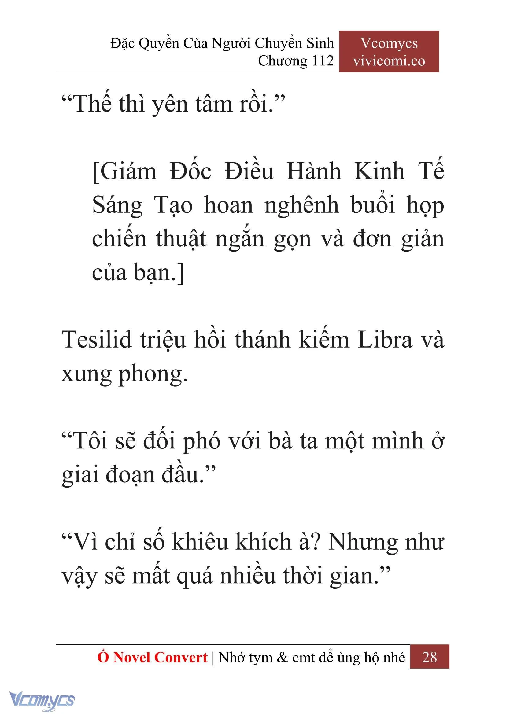 [Novel] Đặc Quyền Của Người Chuyển Sinh Chapter  112 - 30