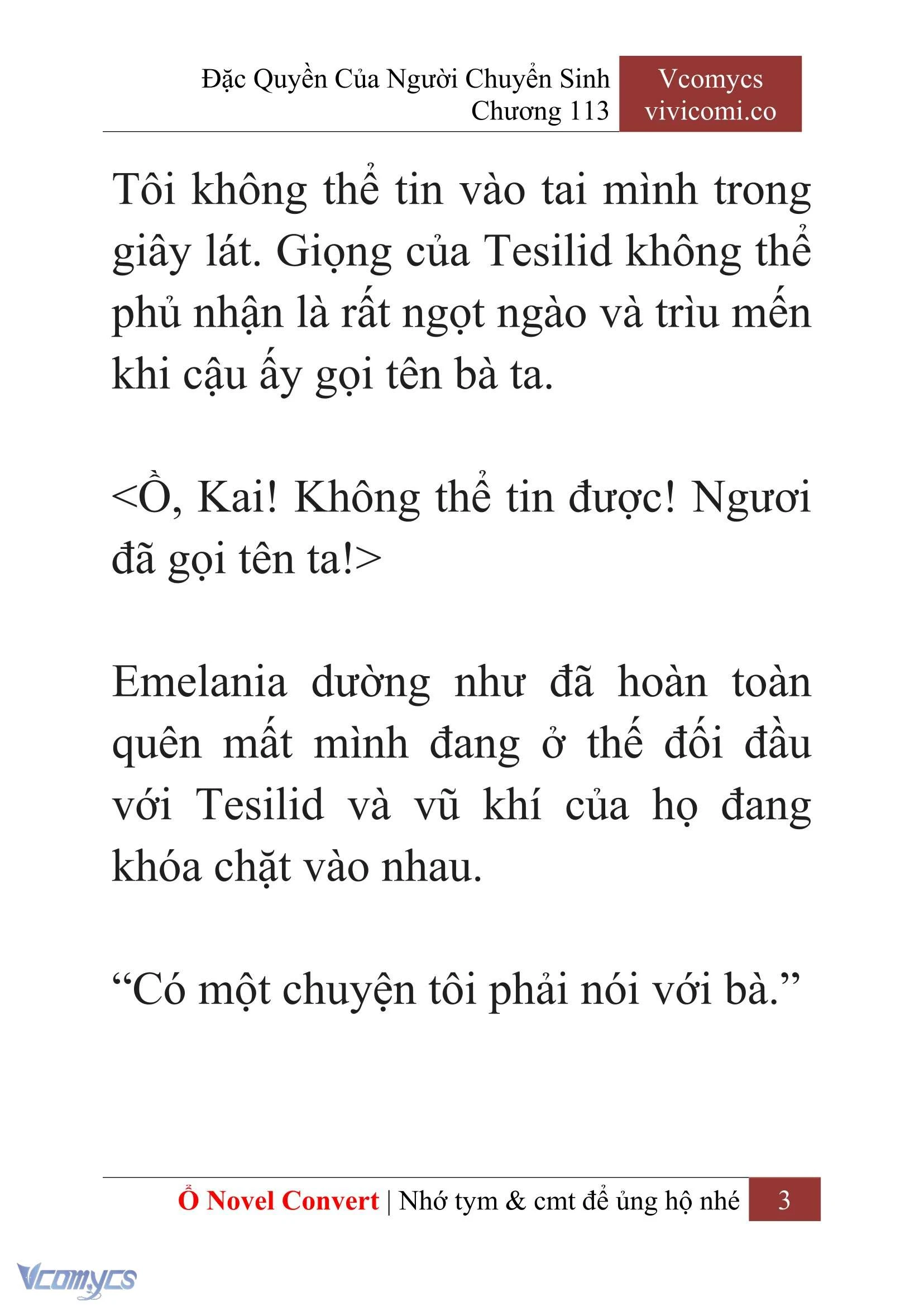 [Novel] Đặc Quyền Của Người Chuyển Sinh Chapter  113 - 5