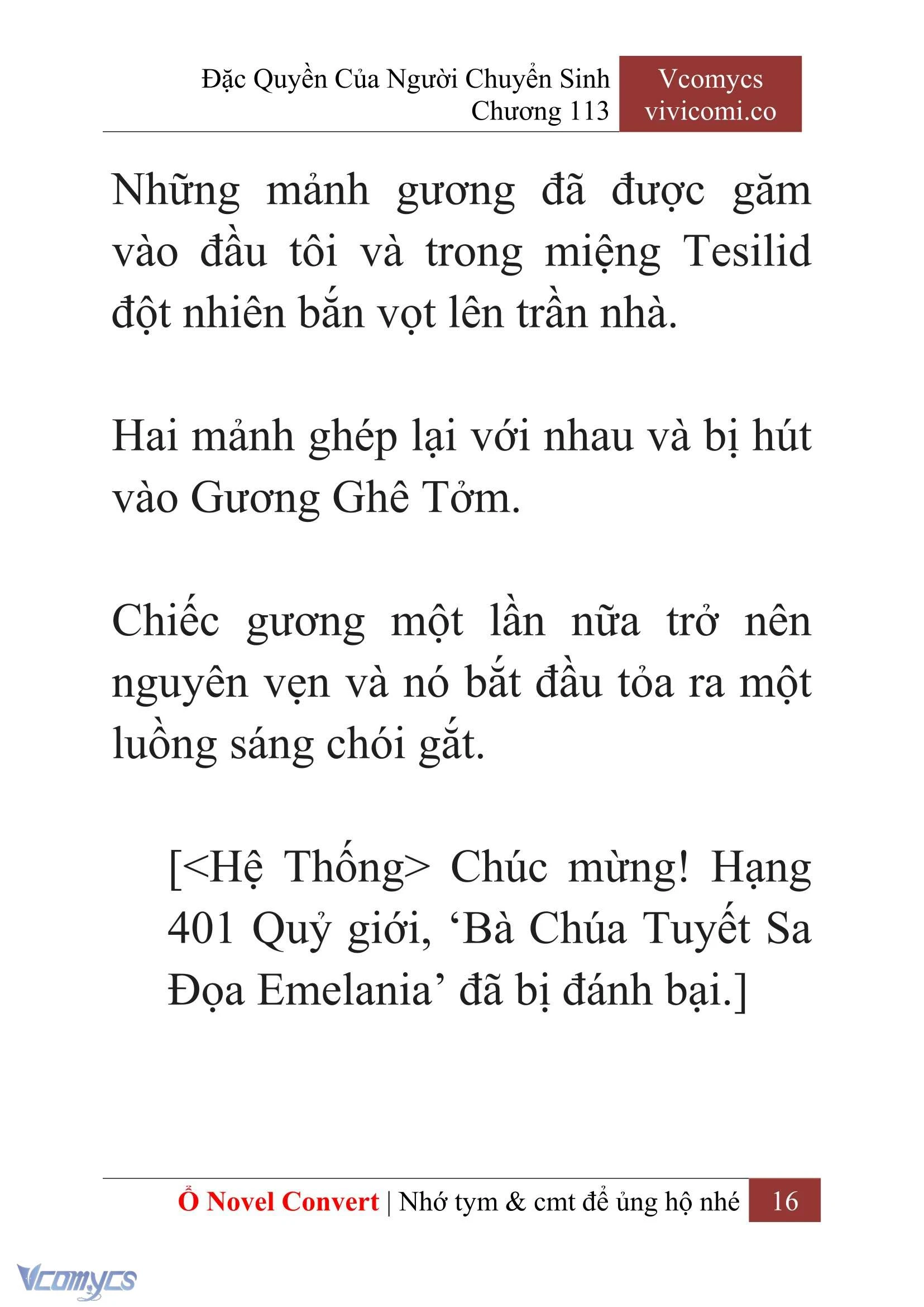 [Novel] Đặc Quyền Của Người Chuyển Sinh Chapter  113 - 18