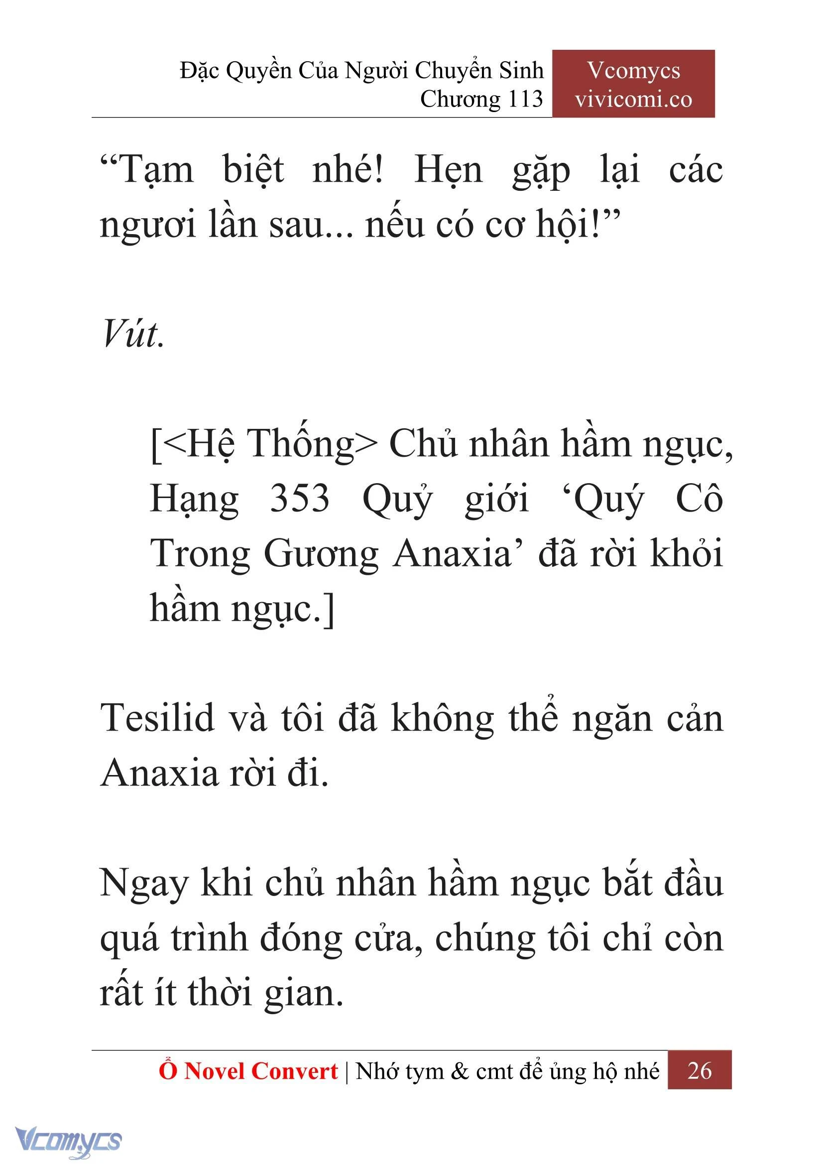 [Novel] Đặc Quyền Của Người Chuyển Sinh Chapter  113 - 28