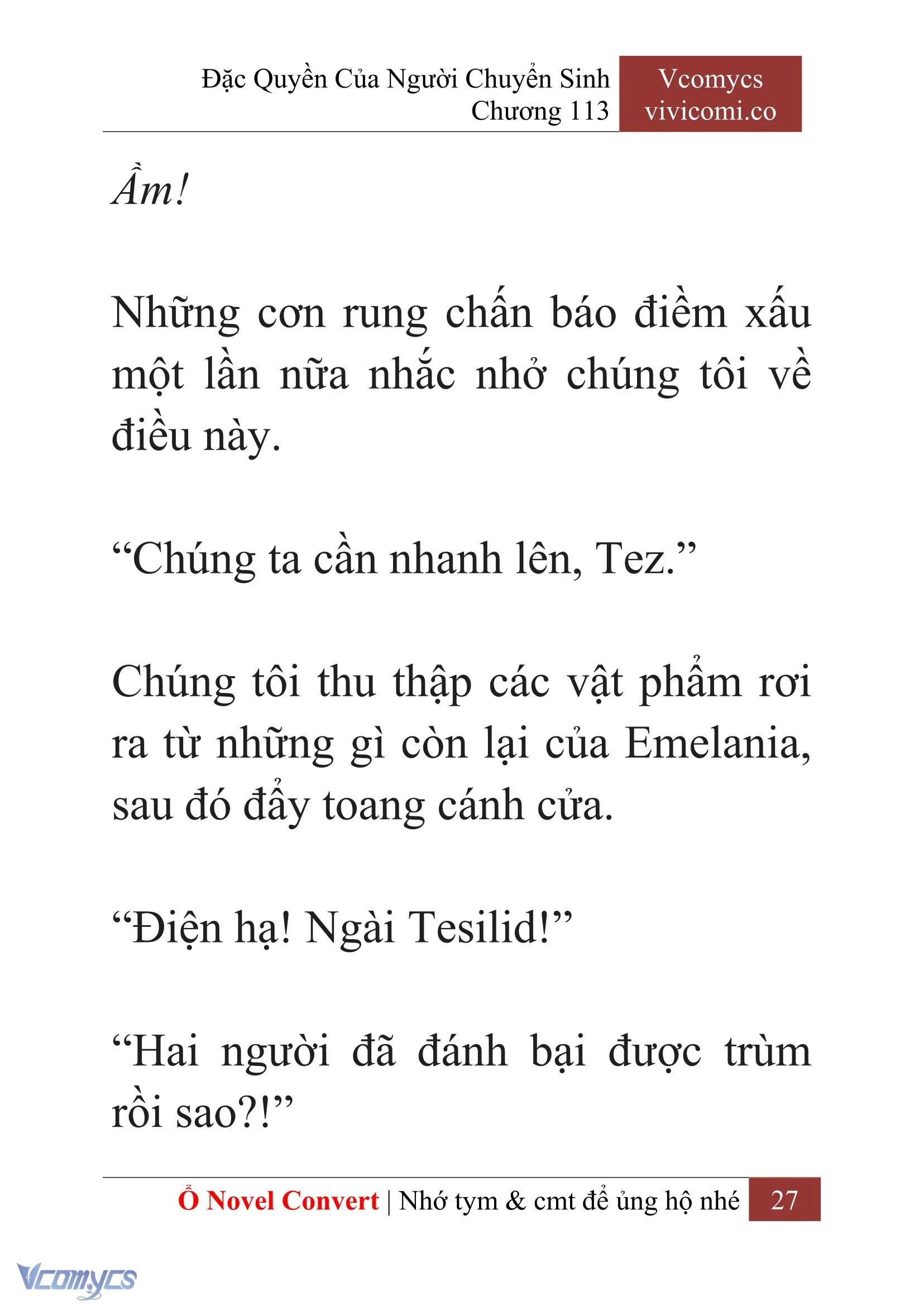 [Novel] Đặc Quyền Của Người Chuyển Sinh Chapter  113 - 29