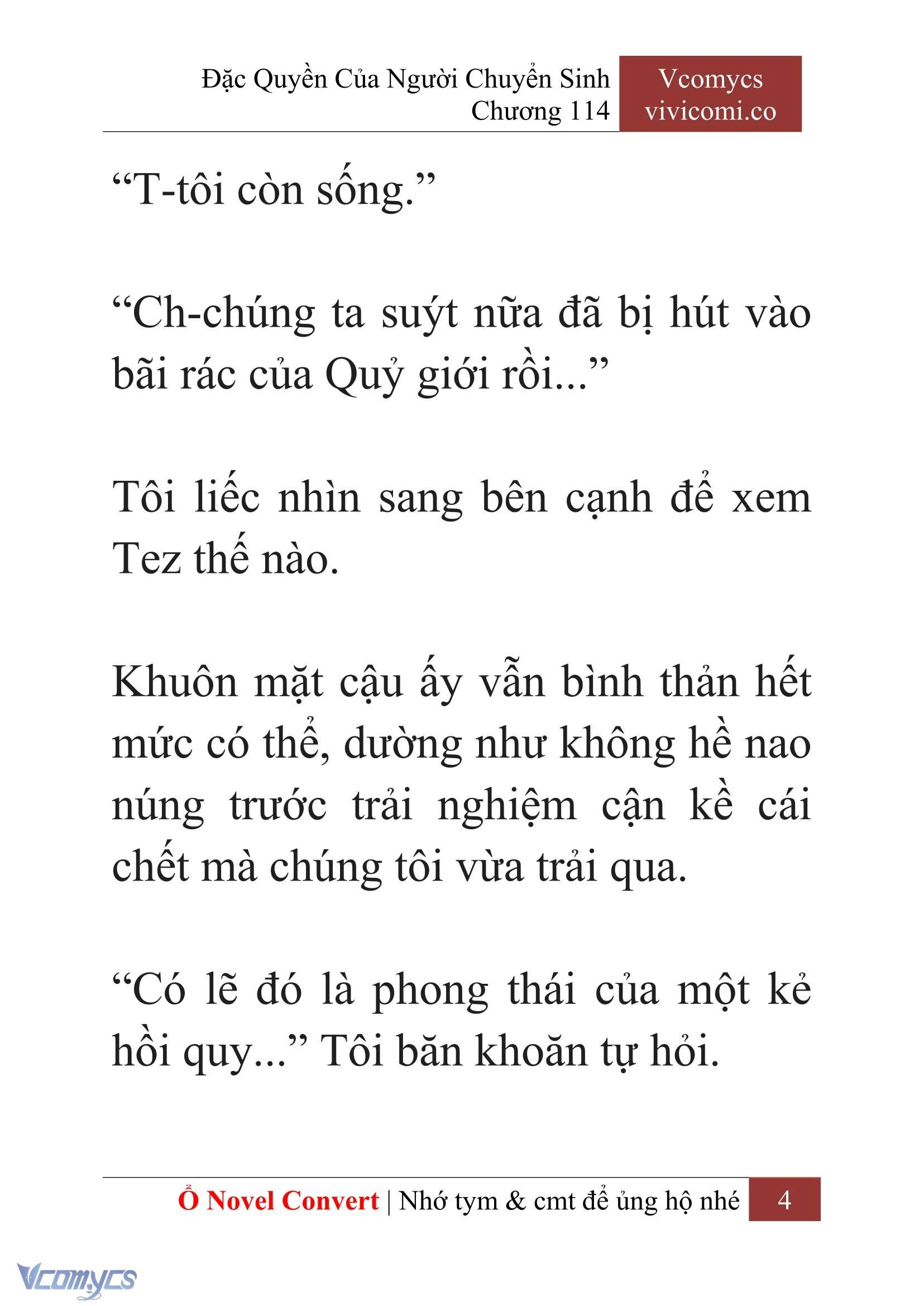 [Novel] Đặc Quyền Của Người Chuyển Sinh Chapter  114 - 6