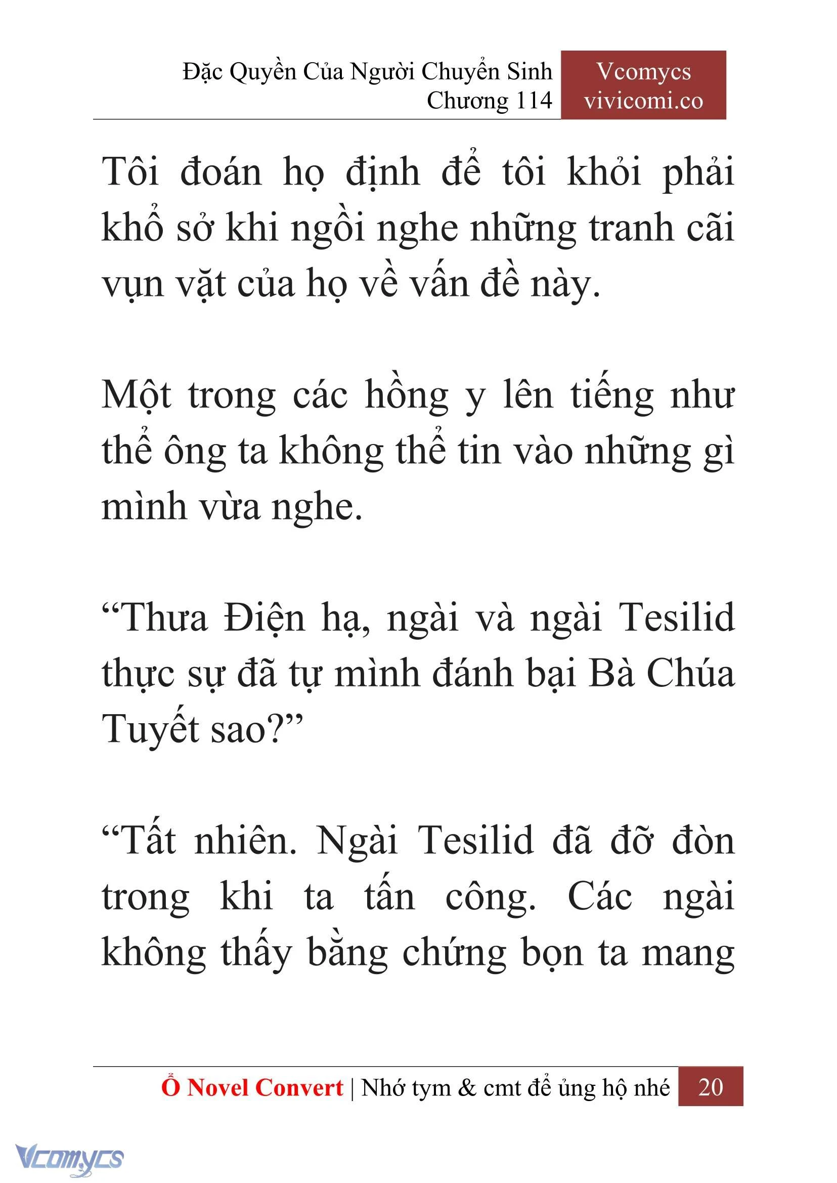 [Novel] Đặc Quyền Của Người Chuyển Sinh Chapter  114 - 22