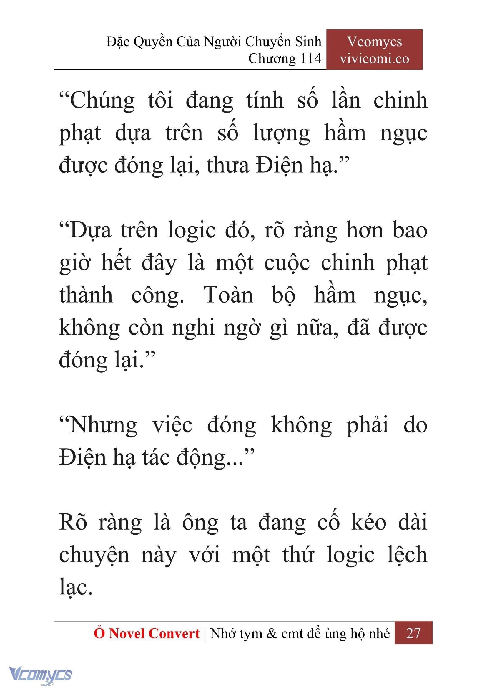 [Novel] Đặc Quyền Của Người Chuyển Sinh Chapter  114 - 29