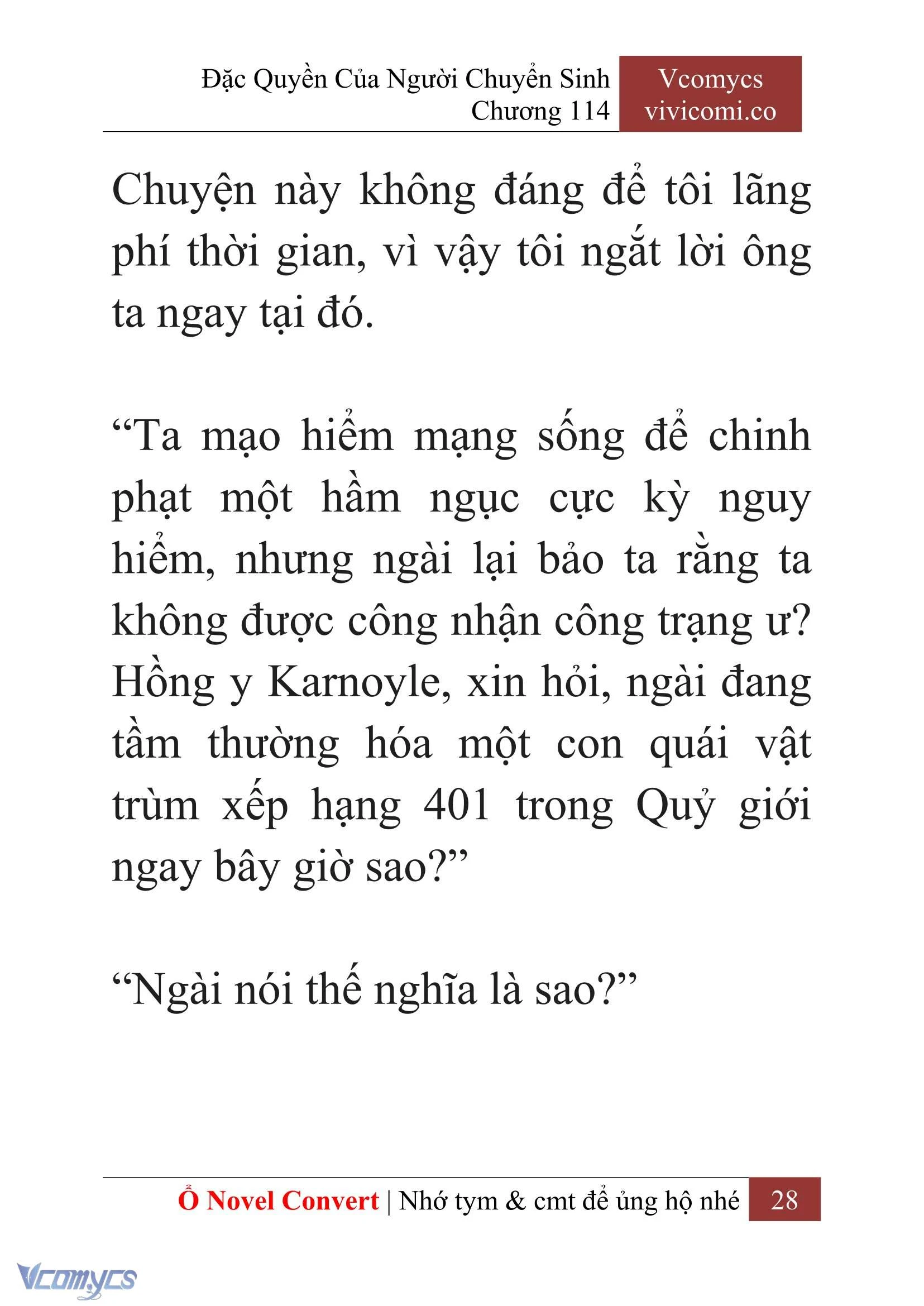 [Novel] Đặc Quyền Của Người Chuyển Sinh Chapter  114 - 30