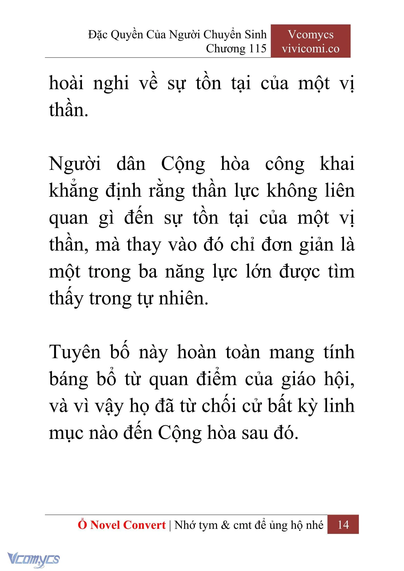 [Novel] Đặc Quyền Của Người Chuyển Sinh Chapter  115 - 16