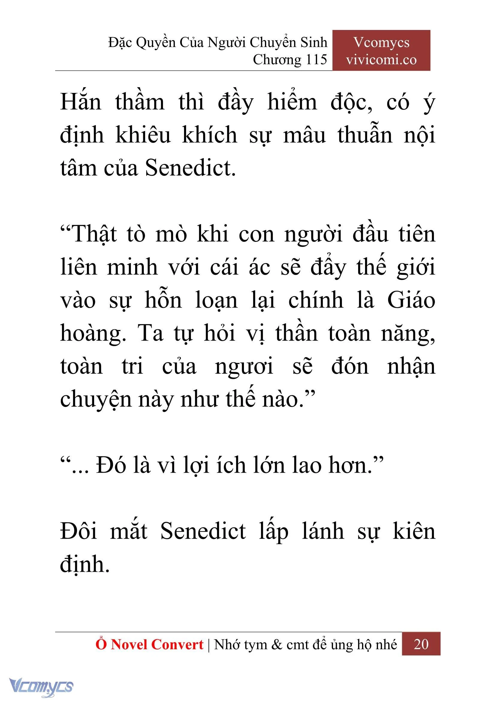 [Novel] Đặc Quyền Của Người Chuyển Sinh Chapter  115 - 22