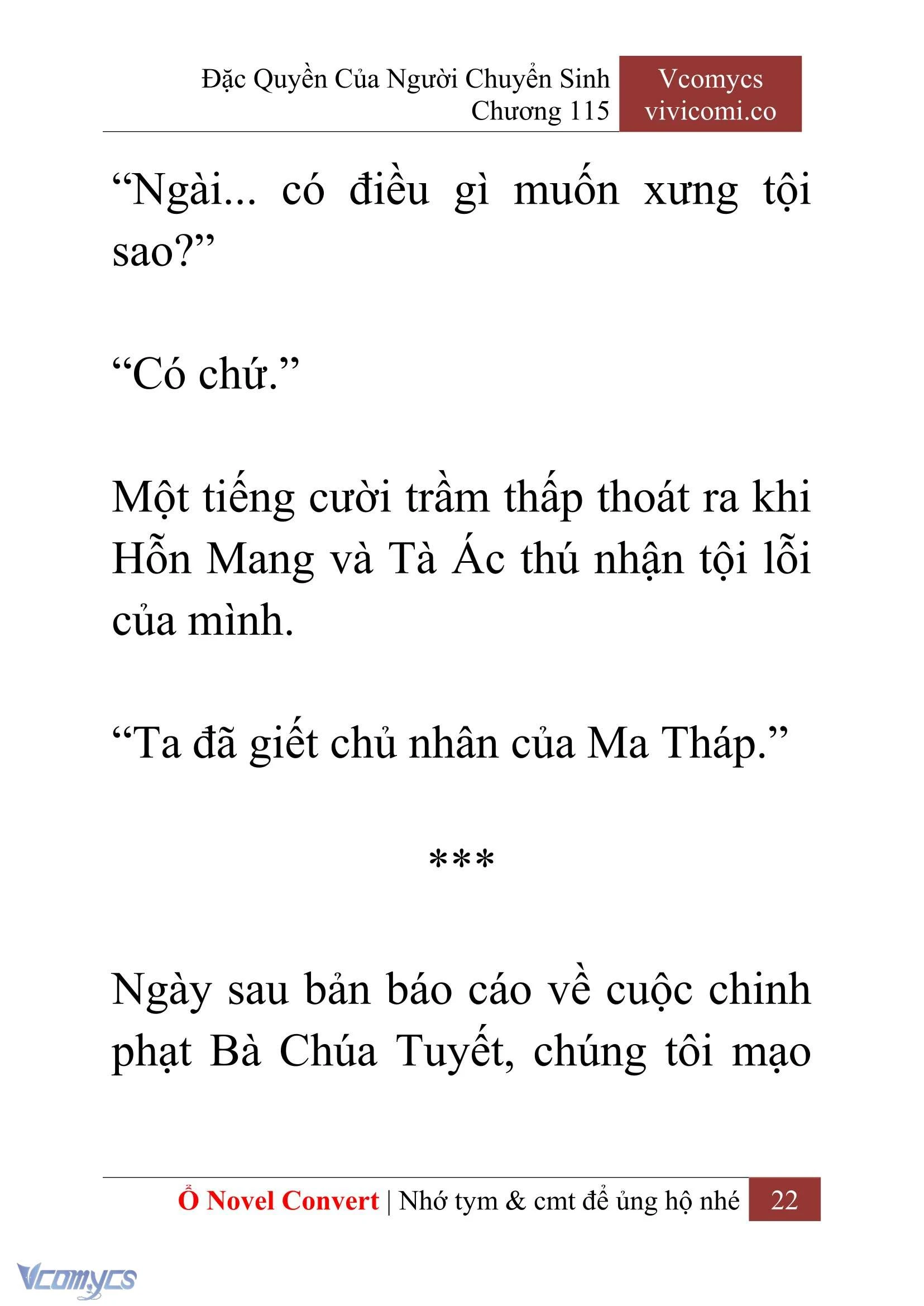 [Novel] Đặc Quyền Của Người Chuyển Sinh Chapter  115 - 24