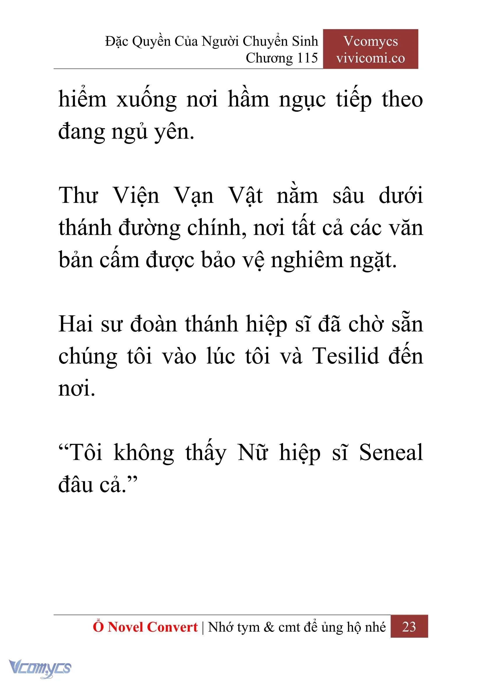 [Novel] Đặc Quyền Của Người Chuyển Sinh Chapter  115 - 25