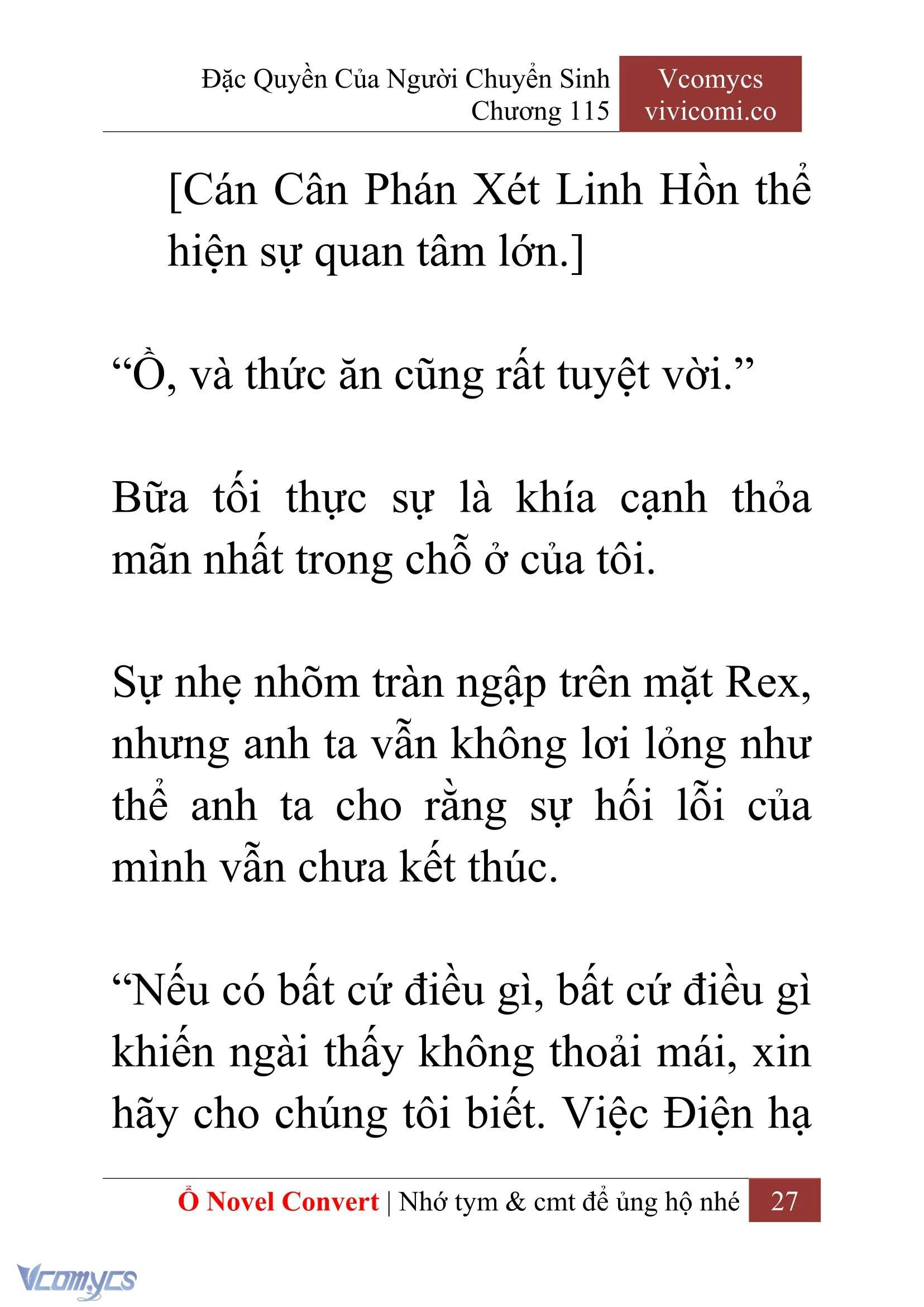 [Novel] Đặc Quyền Của Người Chuyển Sinh Chapter  115 - 29