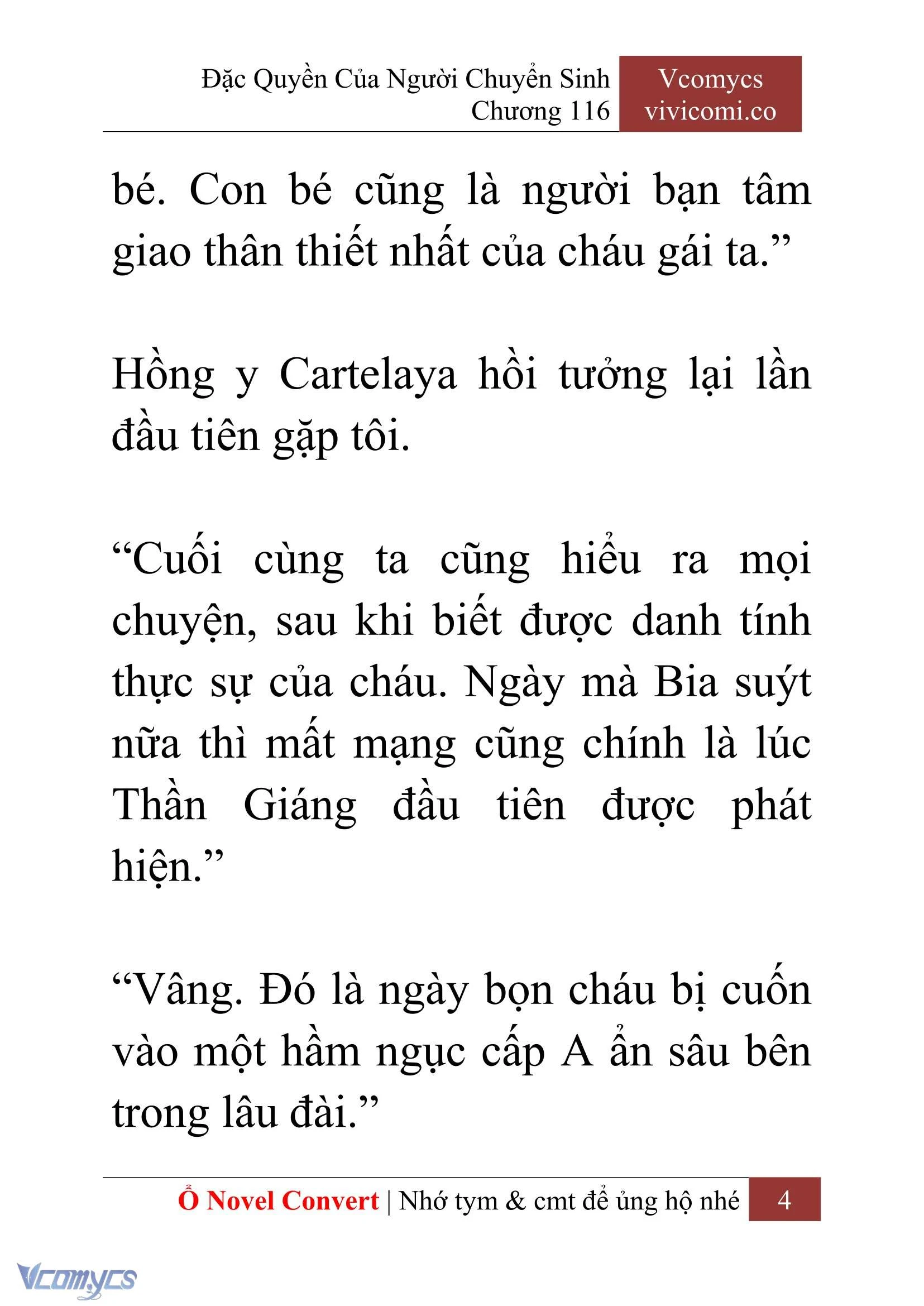 [Novel] Đặc Quyền Của Người Chuyển Sinh Chapter  116 - 6