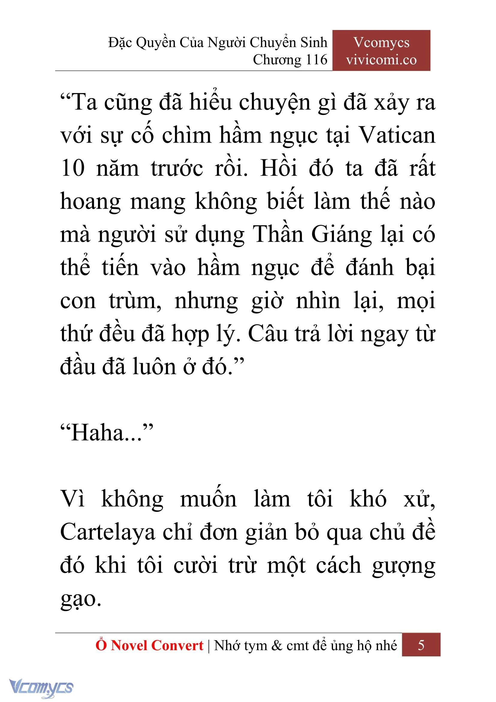 [Novel] Đặc Quyền Của Người Chuyển Sinh Chapter  116 - 7