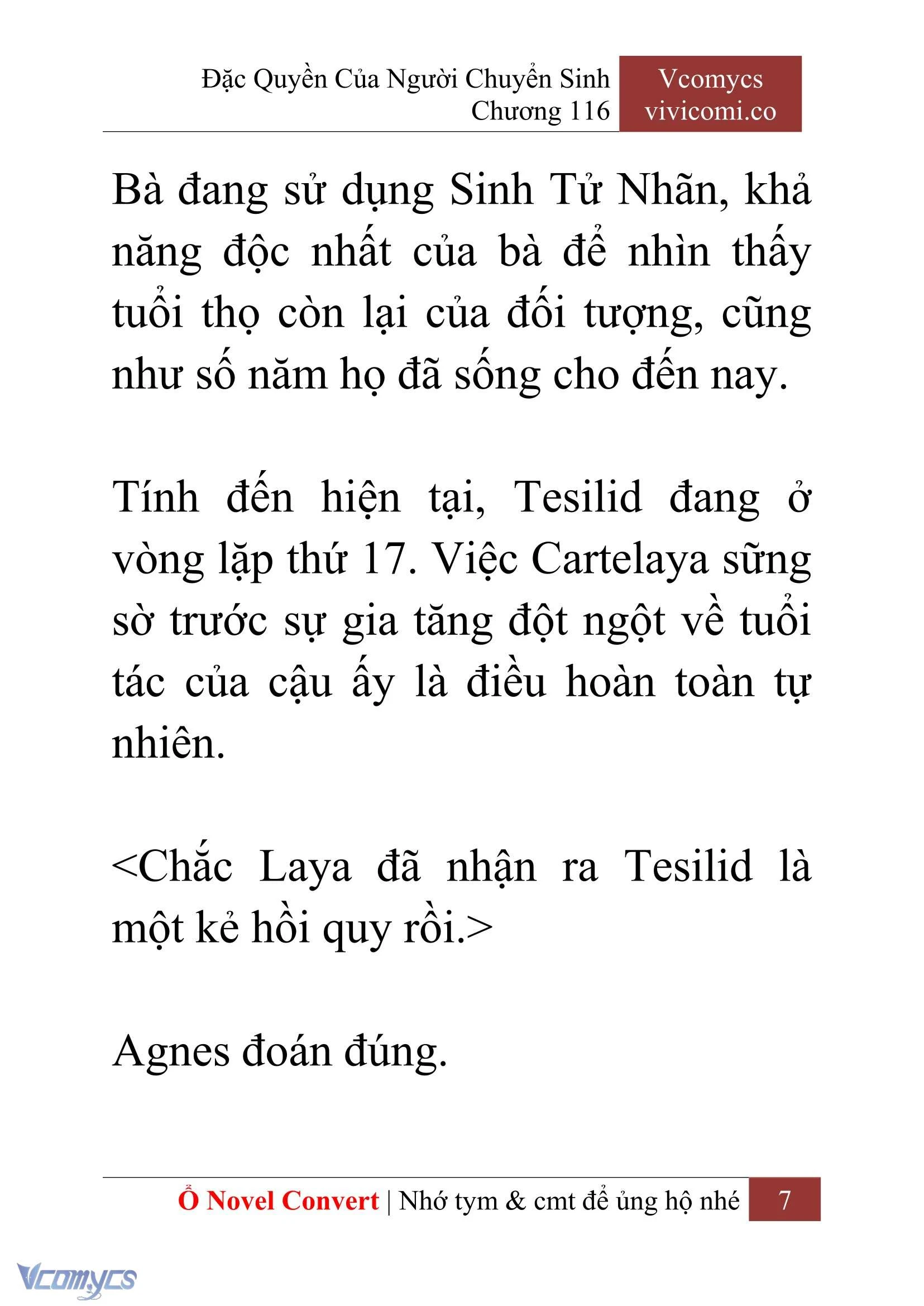 [Novel] Đặc Quyền Của Người Chuyển Sinh Chapter  116 - 9