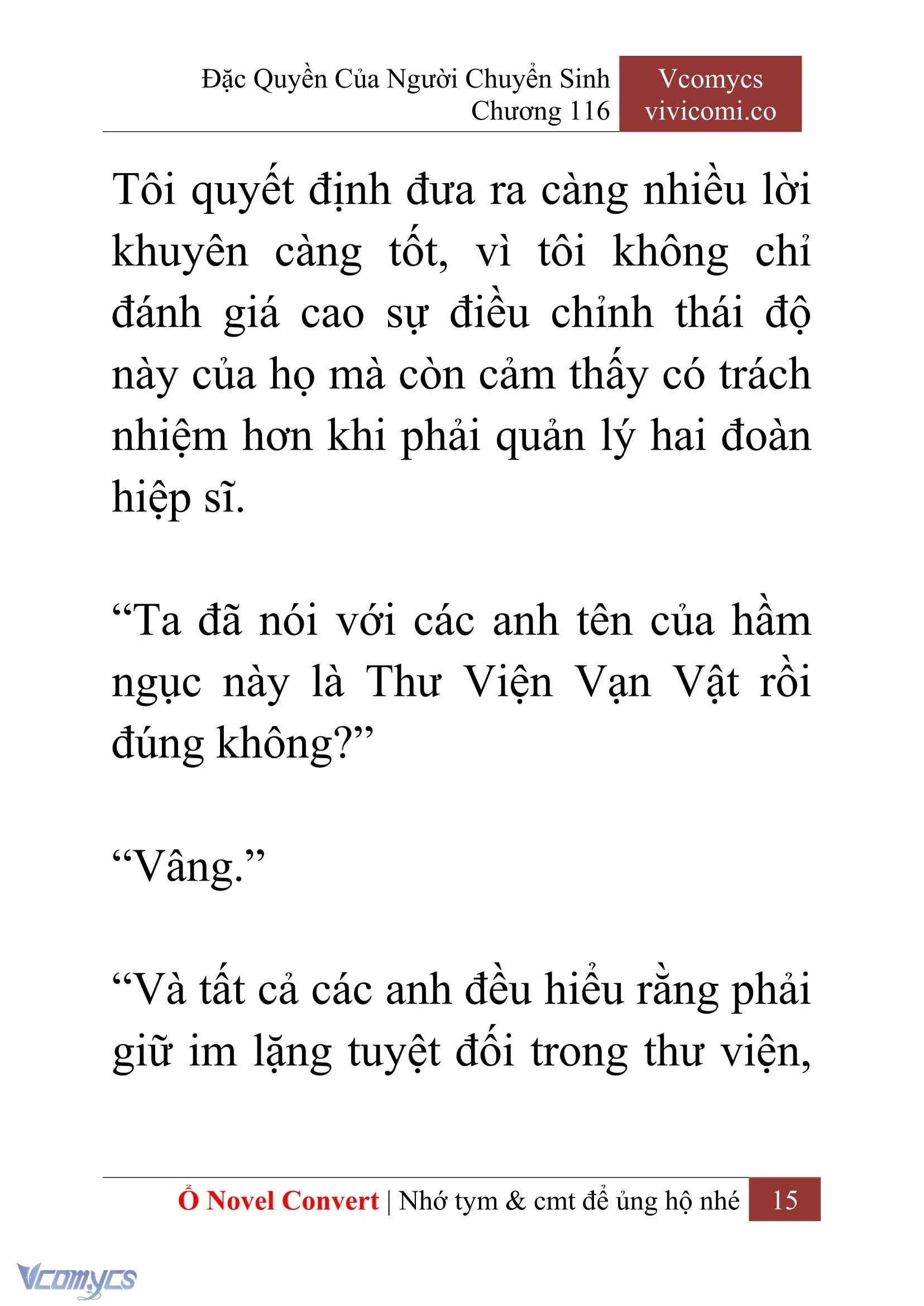 [Novel] Đặc Quyền Của Người Chuyển Sinh Chapter  116 - 17