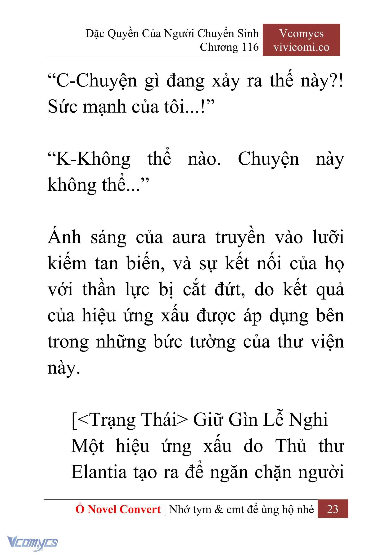 [Novel] Đặc Quyền Của Người Chuyển Sinh Chapter  116 - 25