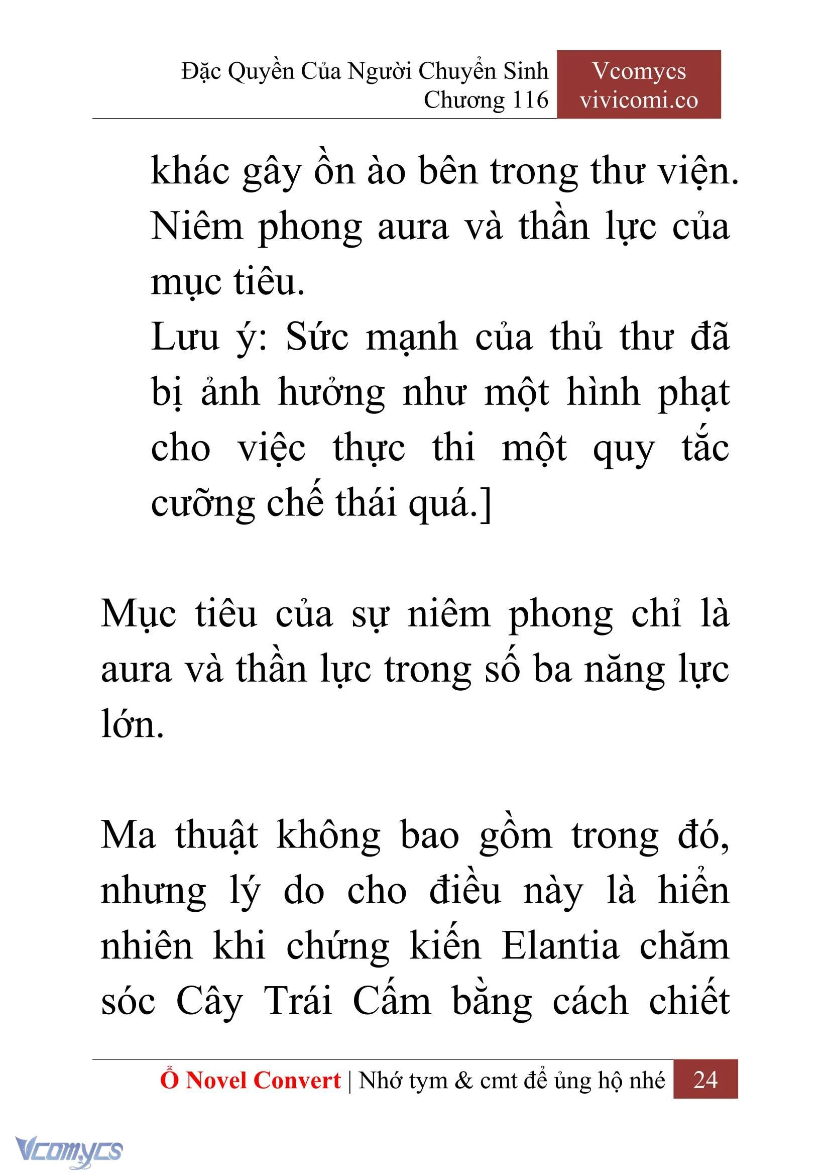 [Novel] Đặc Quyền Của Người Chuyển Sinh Chapter  116 - 26