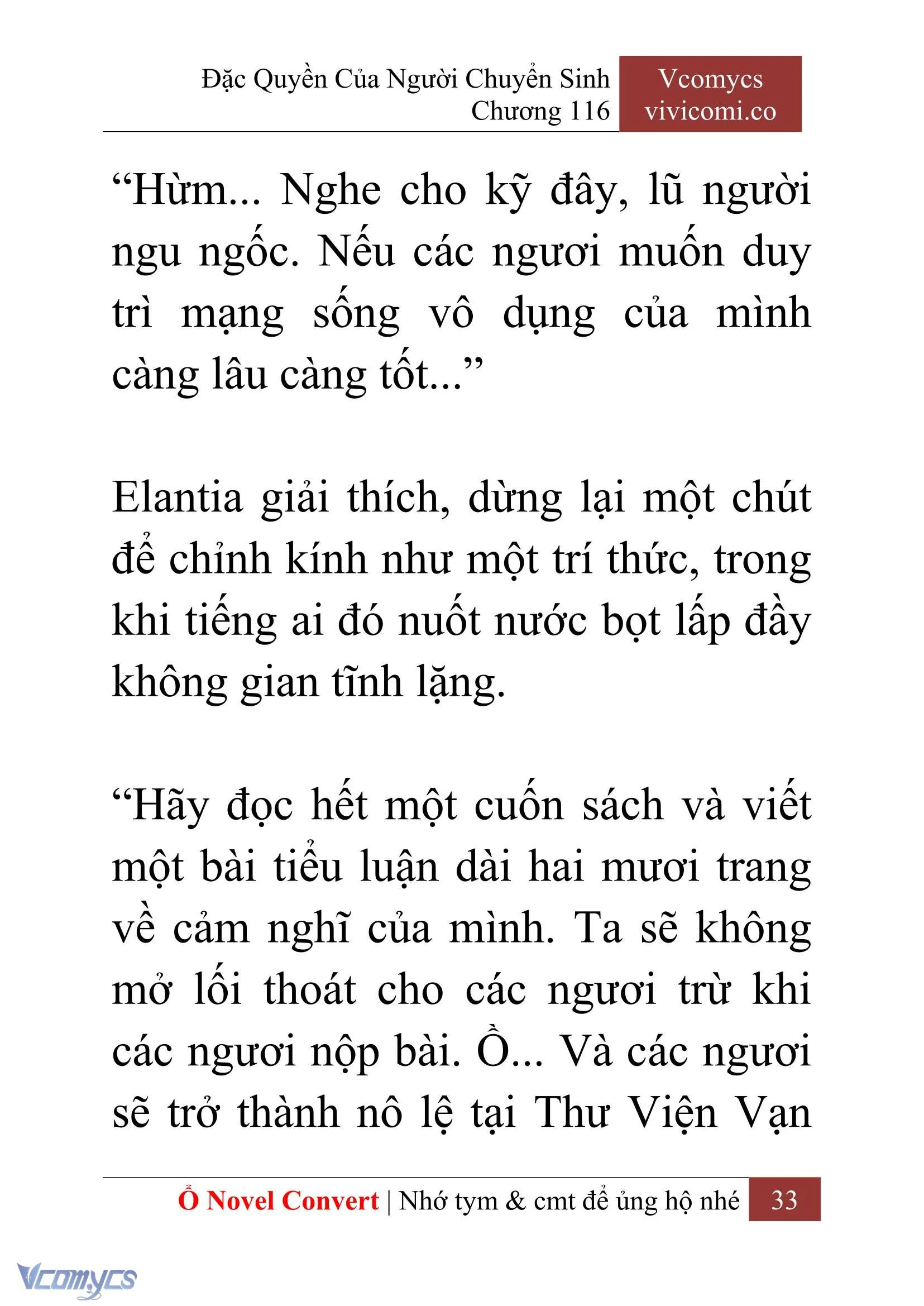 [Novel] Đặc Quyền Của Người Chuyển Sinh Chapter  116 - 35