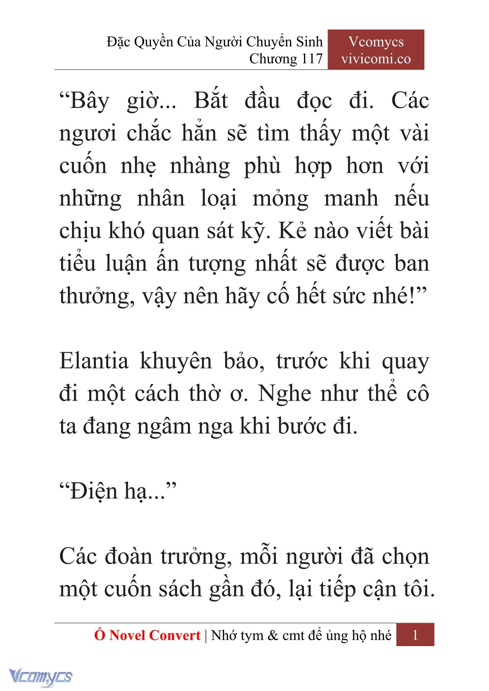 [Novel] Đặc Quyền Của Người Chuyển Sinh Chapter  117 - 3